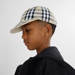 Burberry Reversible Pamuklu Baseball Çocuk Krem Rengi Şapka