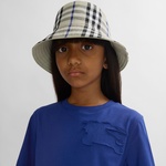 Burberry Reversible Pamuklu Bucket Çocuk Krem Rengi Şapka