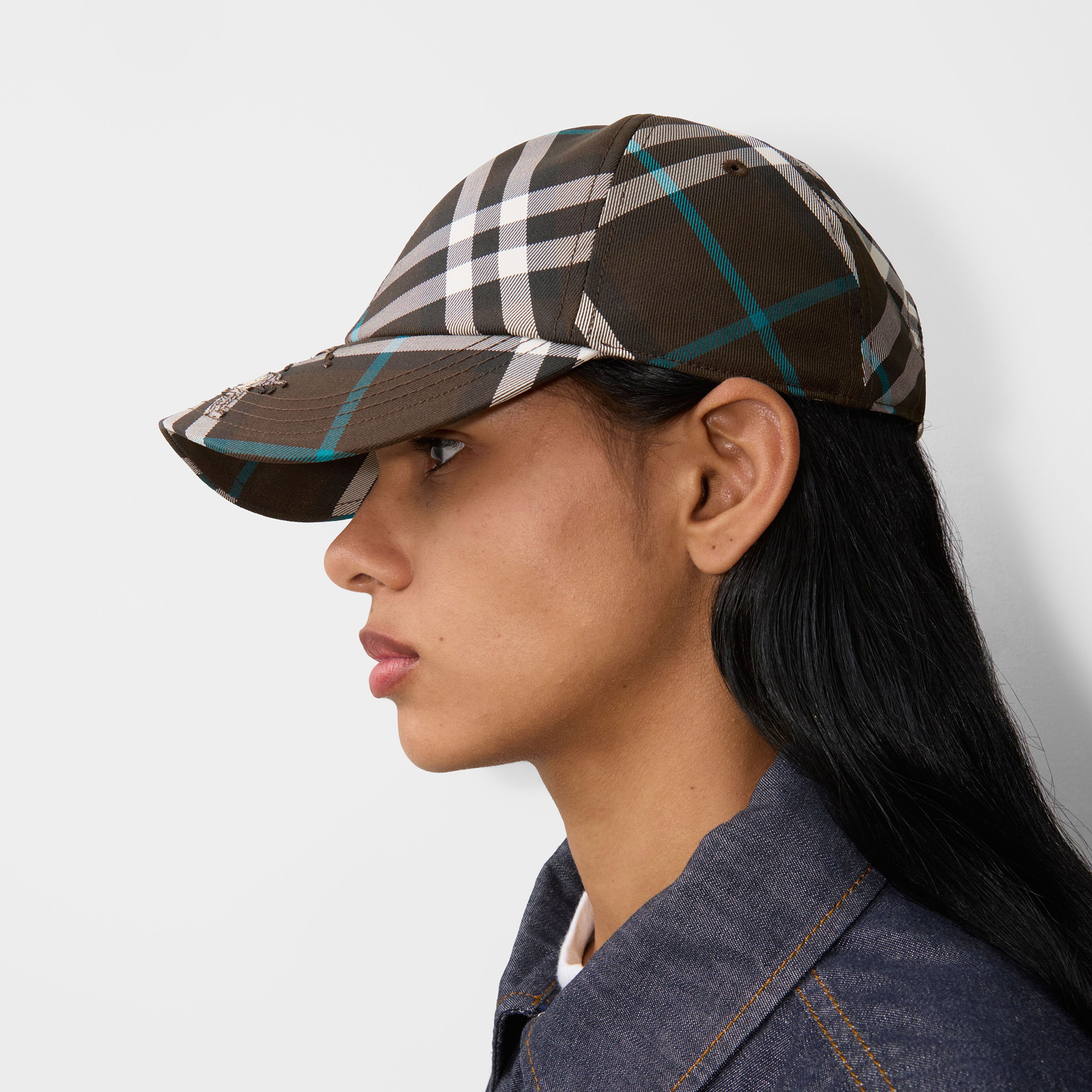 Burberry Check Baseball Erkek Haki Şapka