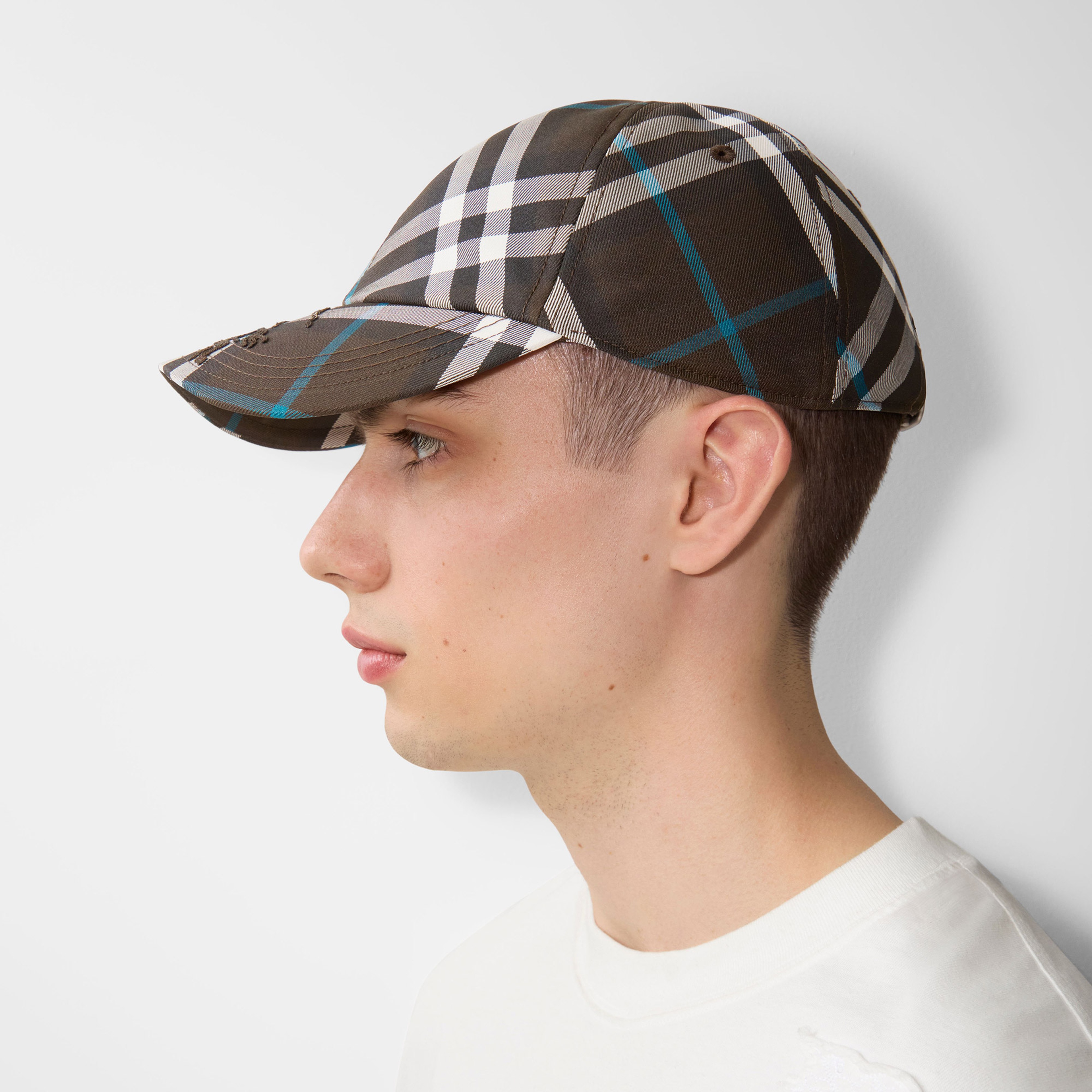 Burberry Check Baseball Erkek Haki Şapka