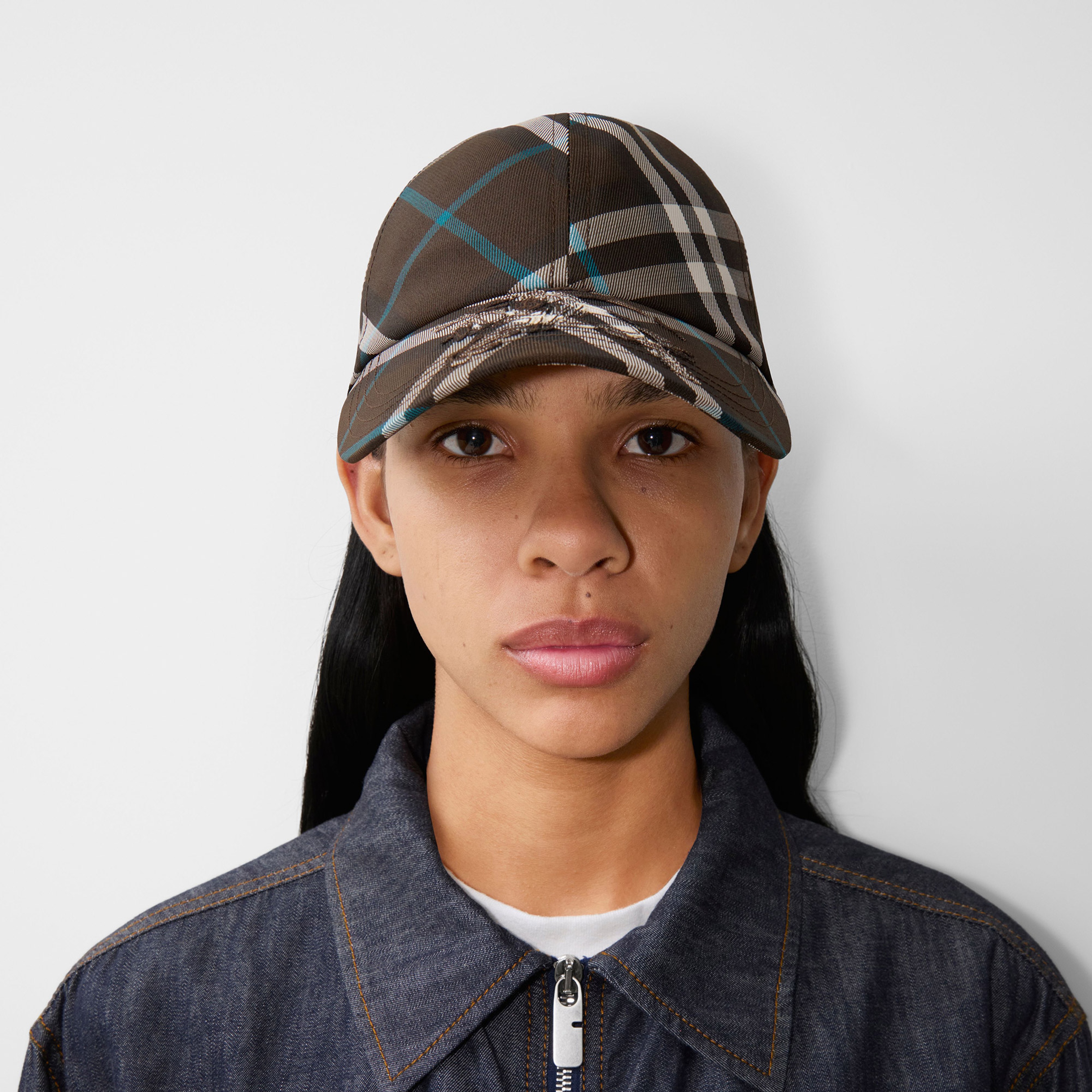 Burberry Check Baseball Erkek Haki Şapka