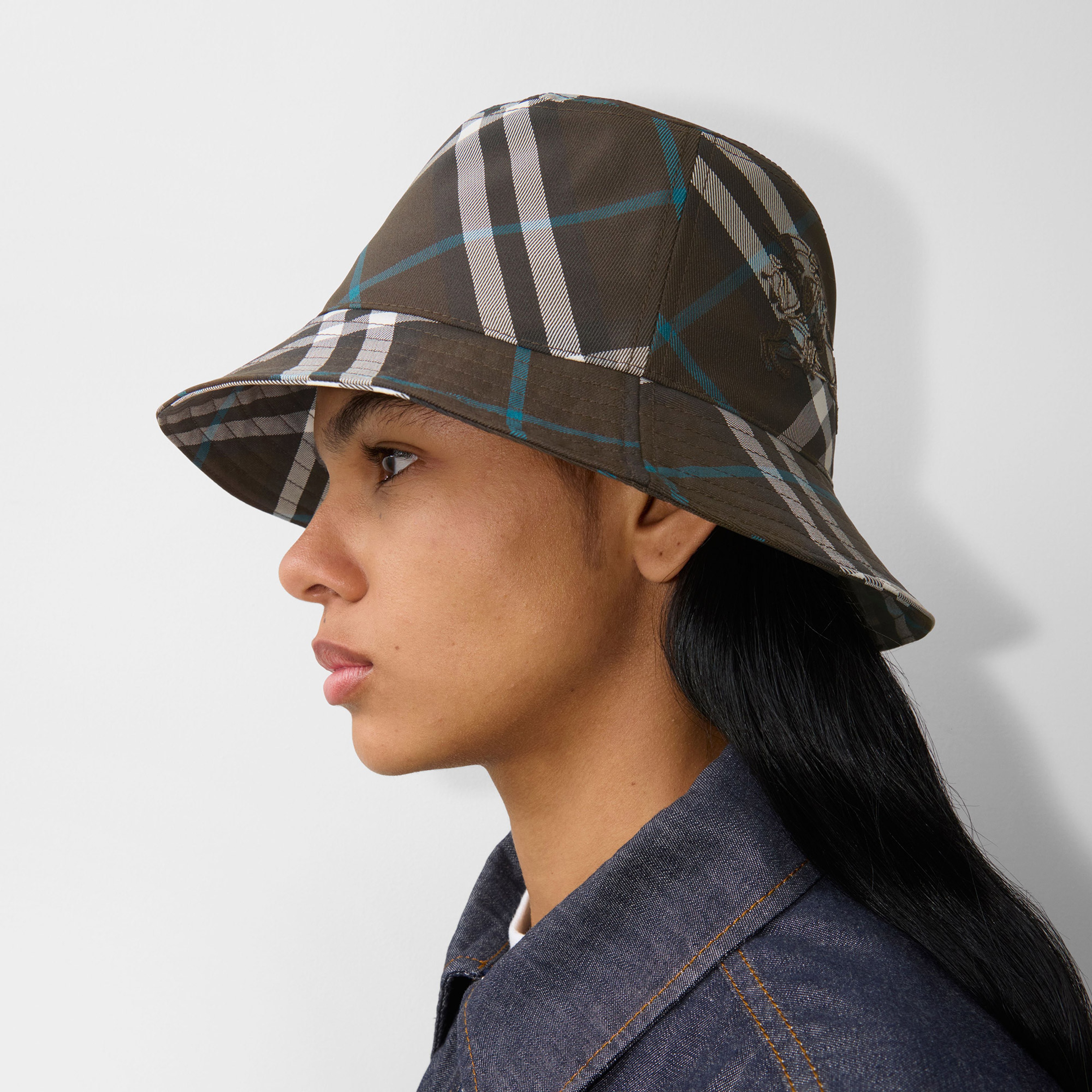 Burberry Check Bucket Erkek Haki Şapka