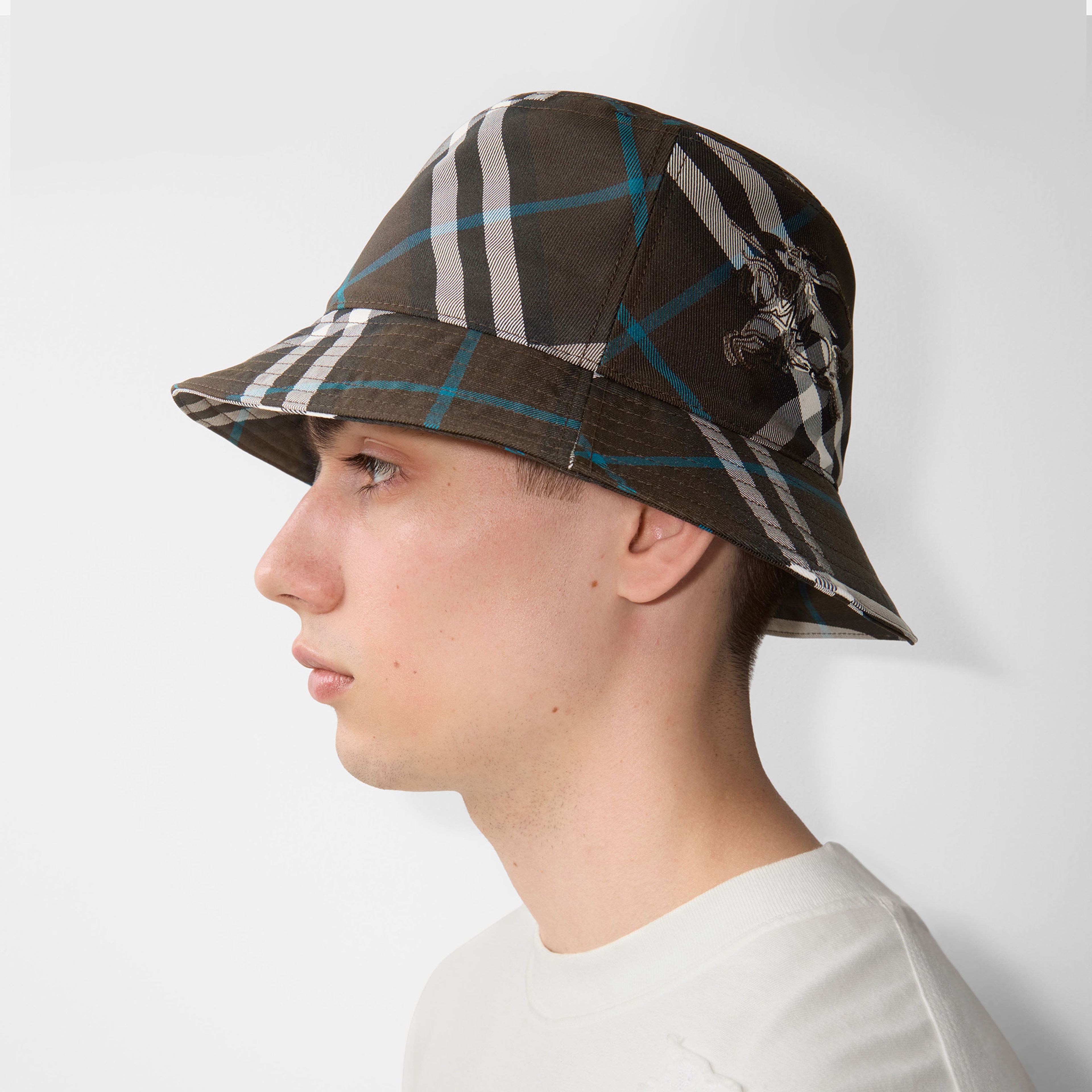 Burberry Check Bucket Erkek Haki Şapka