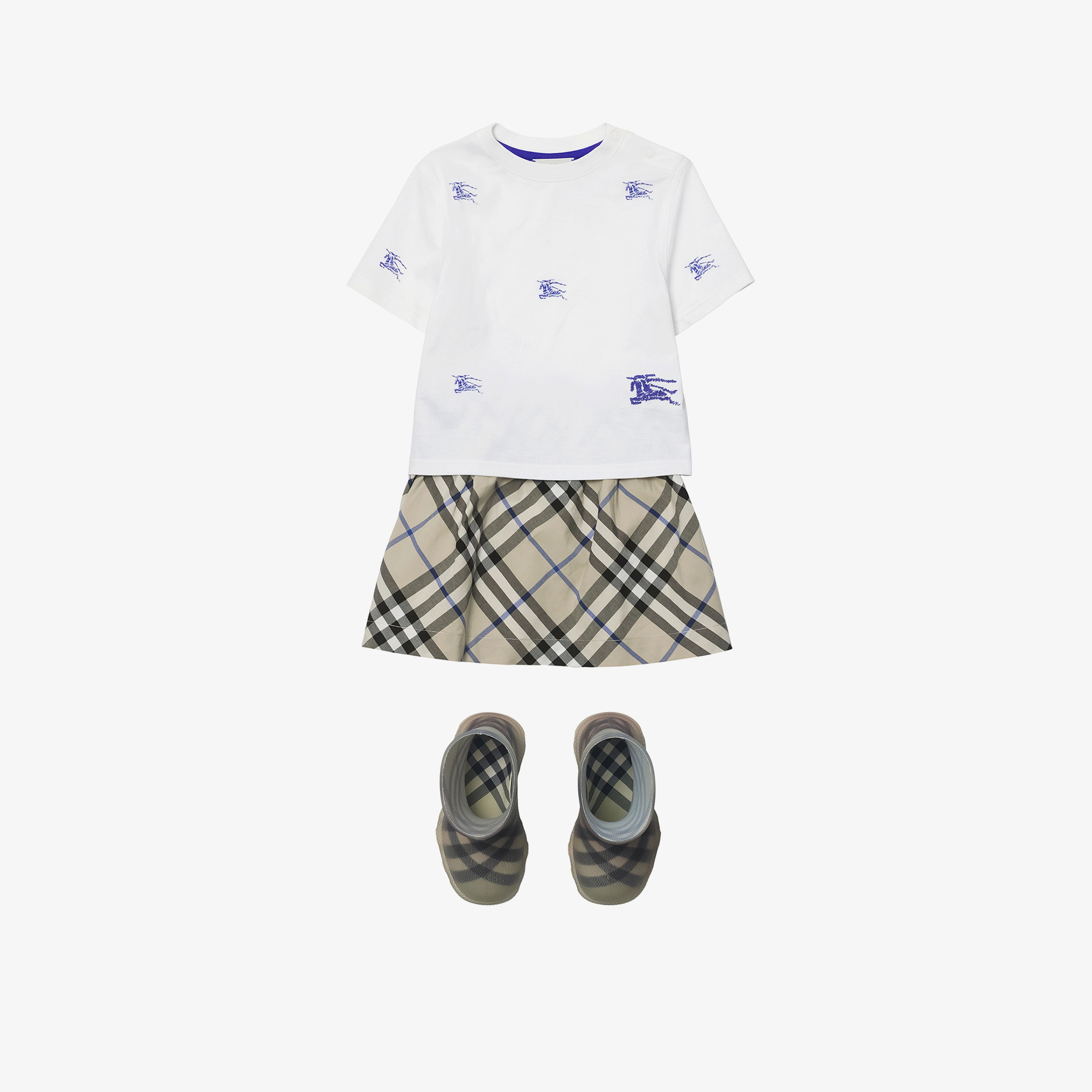 Burberry Çocuk Beyaz T-Shirt