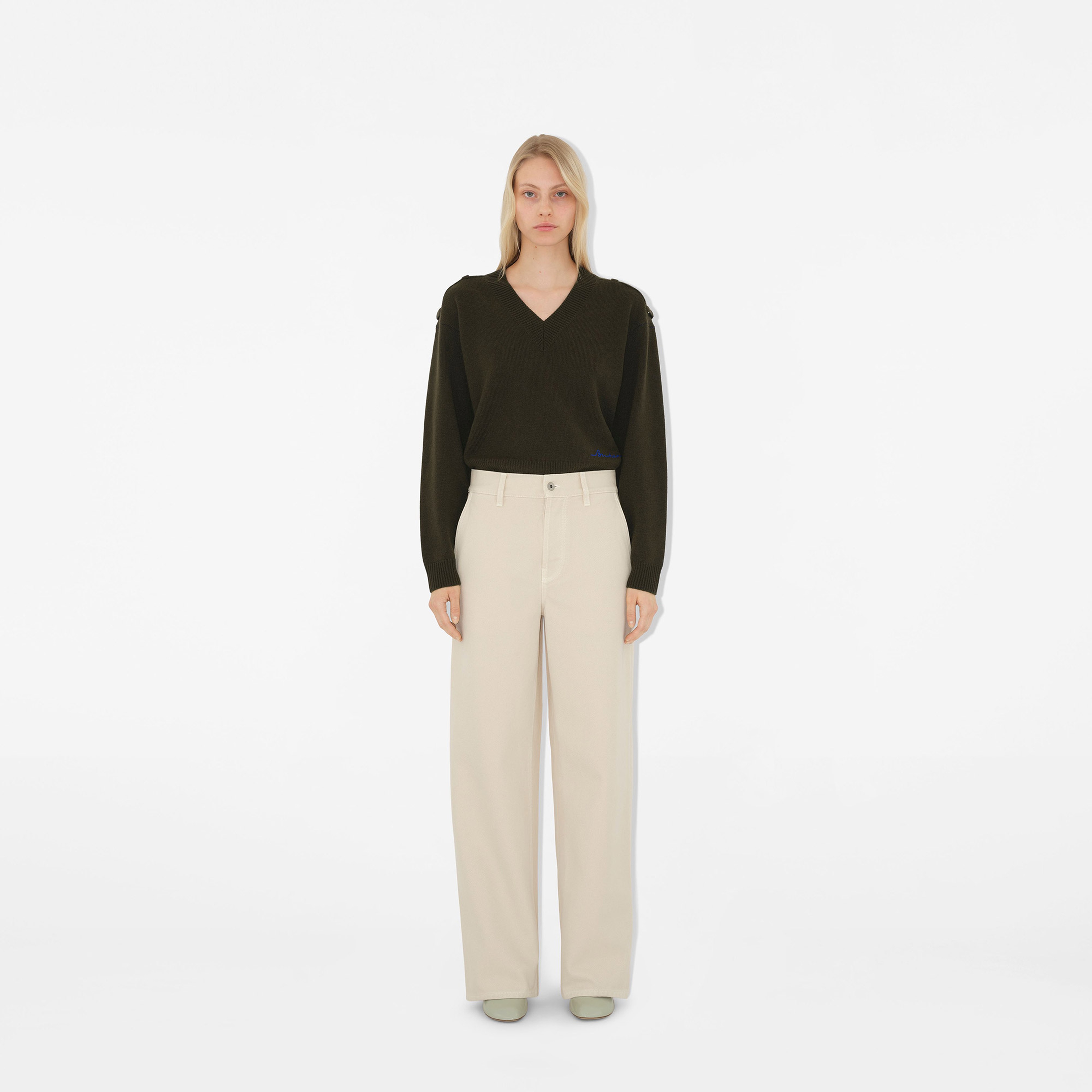 Burberry Kadın Bej Pantolon