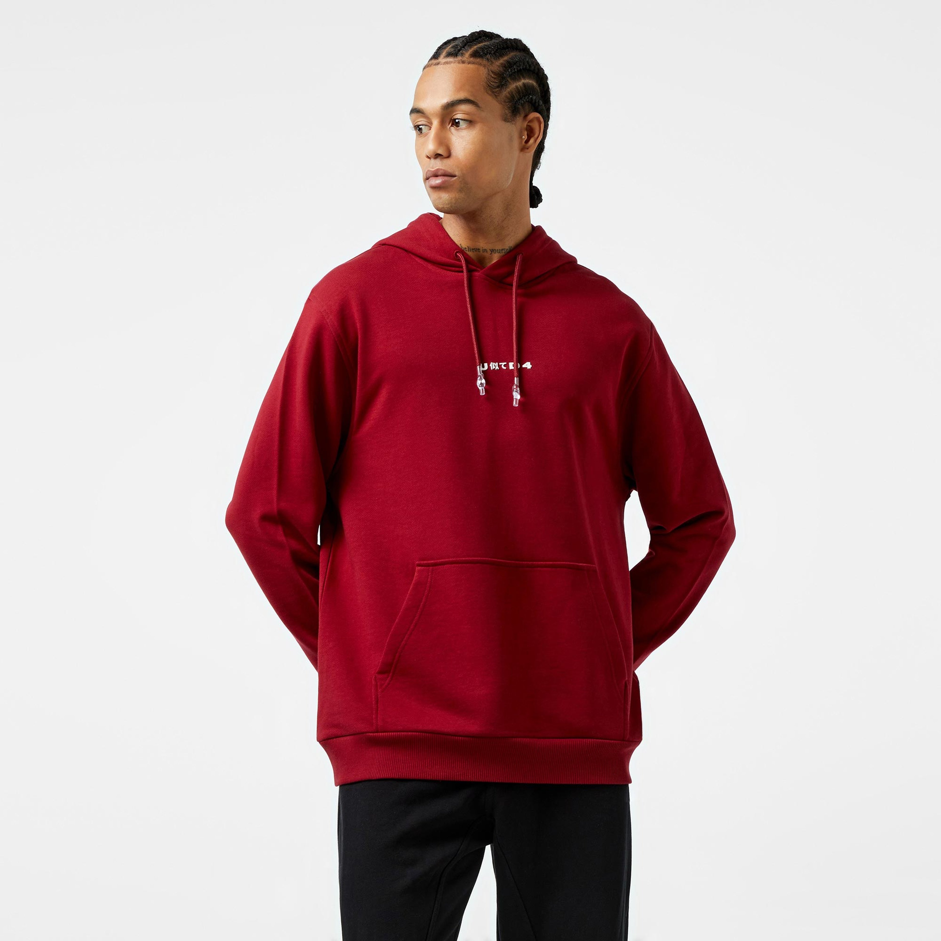 UNITED4 Erkek Bordo Sweatshirt
