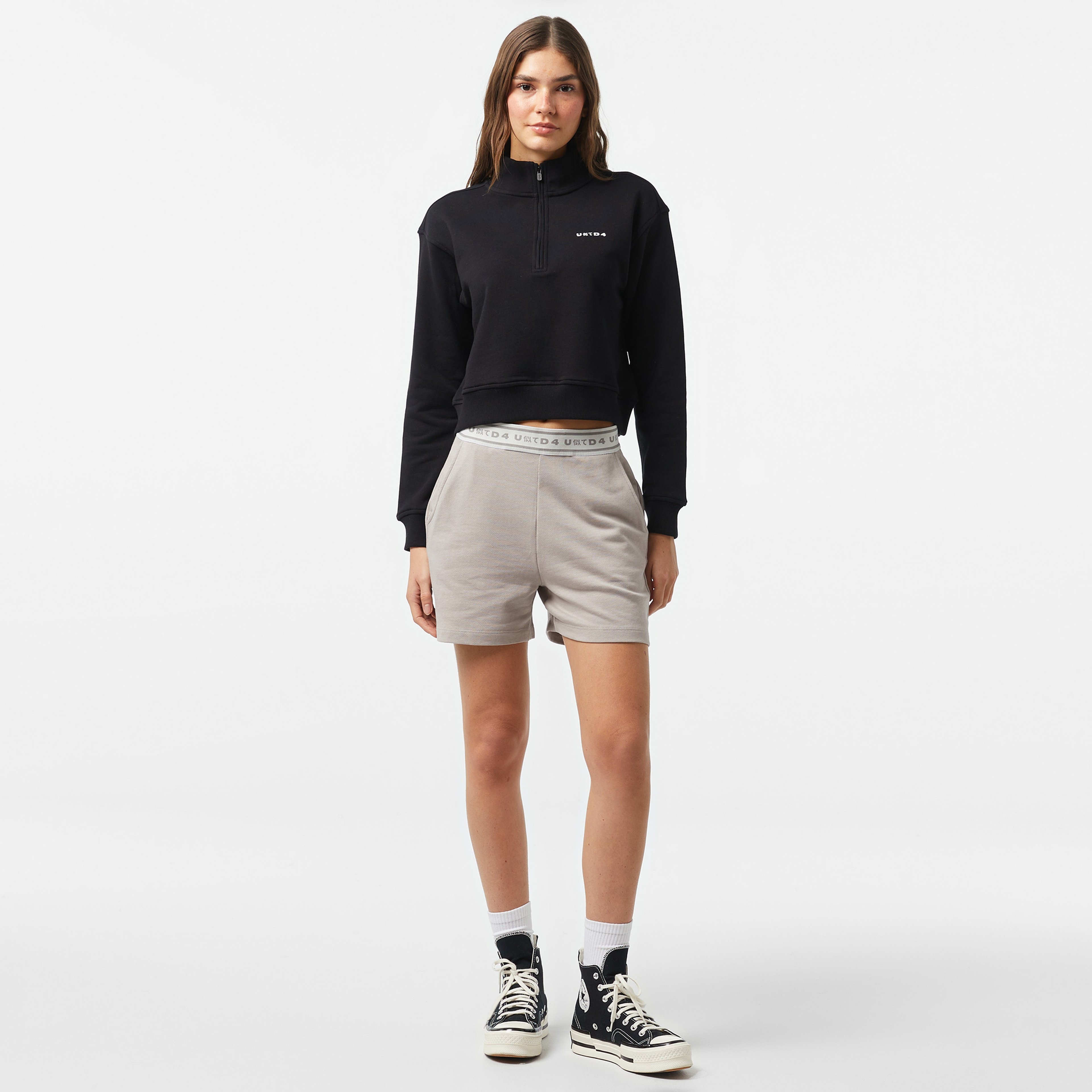 UNITED4 Kadın Siyah Eşofman Üstü