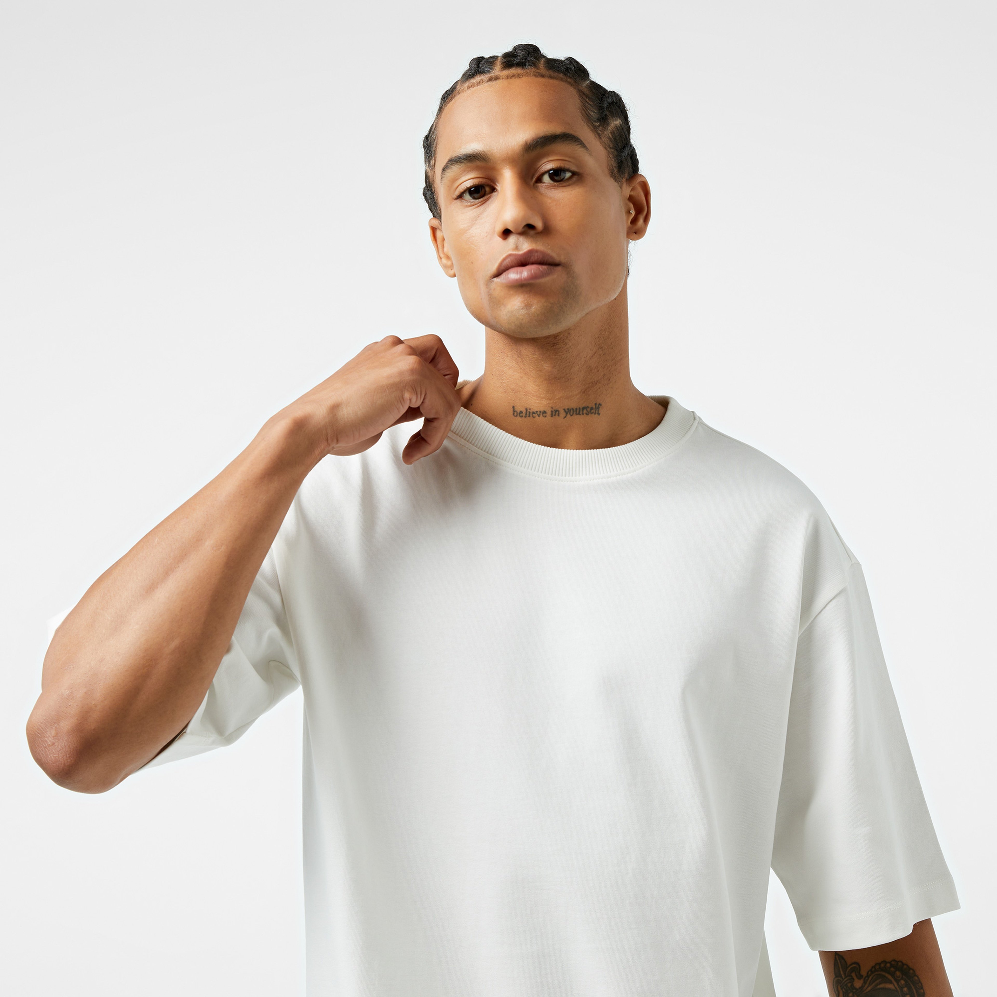 UNITED4 Erkek Beyaz T-Shirt