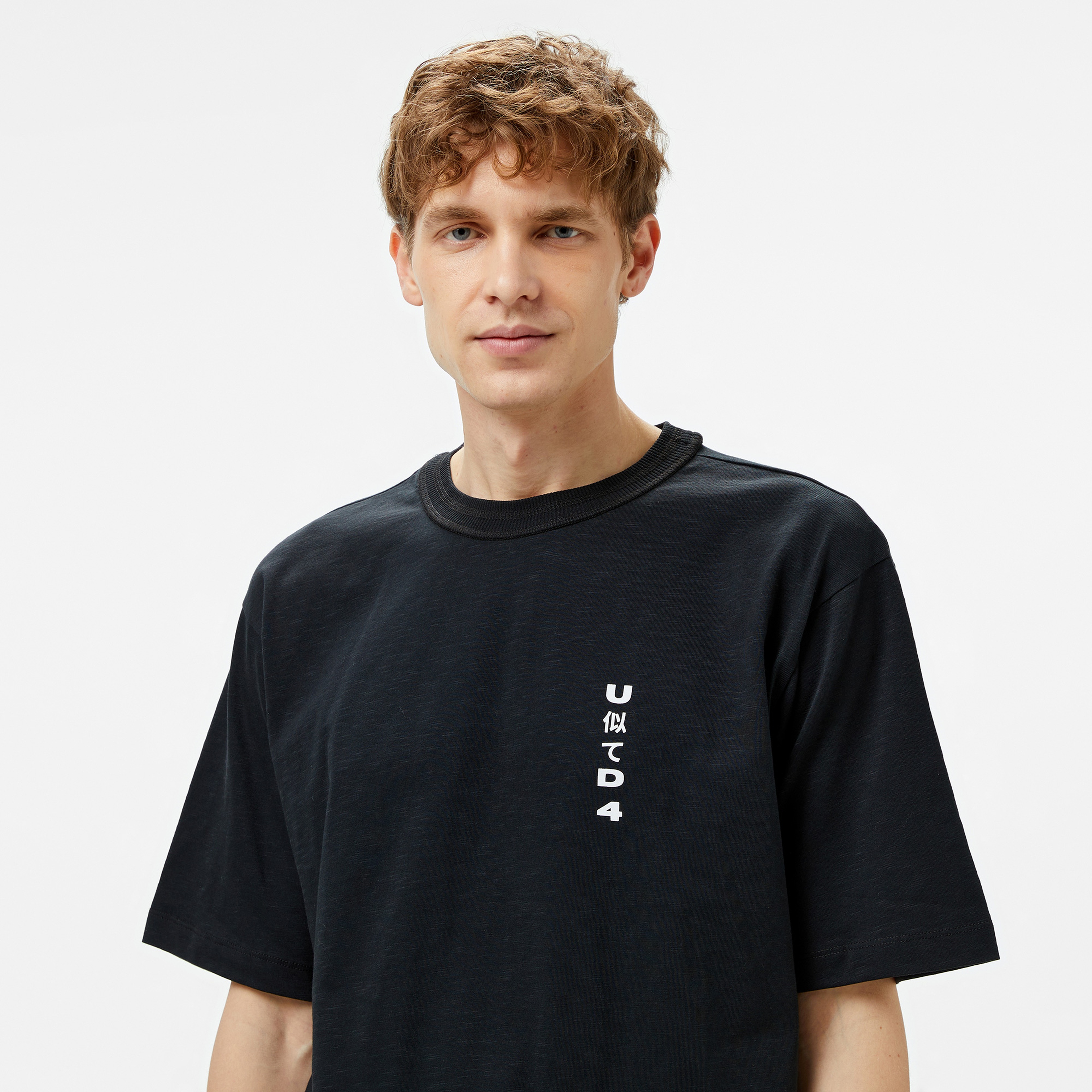 UNITED4 Erkek Siyah T-Shirt