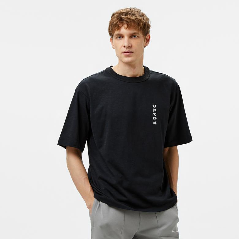 UNITED4 Erkek Siyah T-Shirt