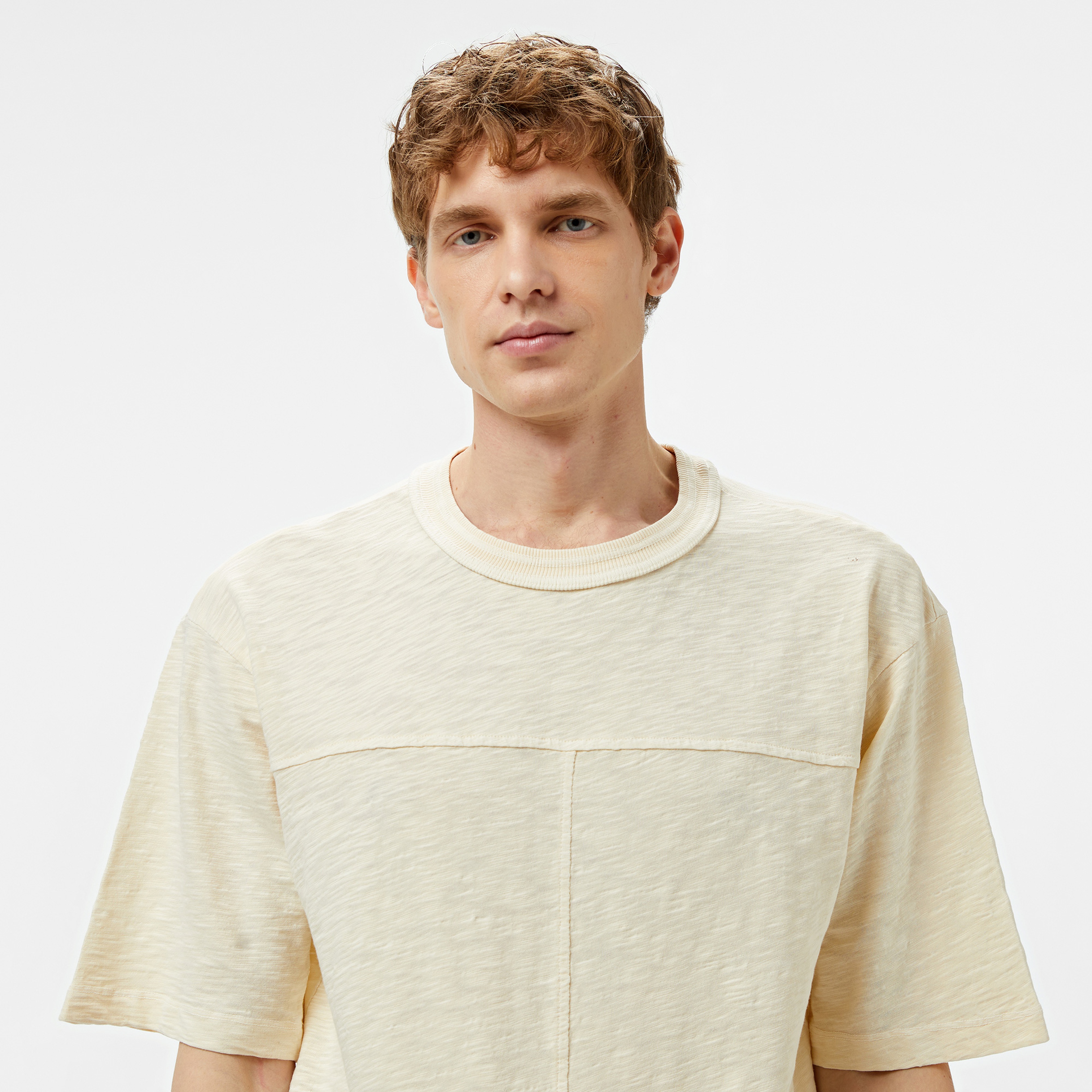 UNITED4 Erkek Krem T-Shirt