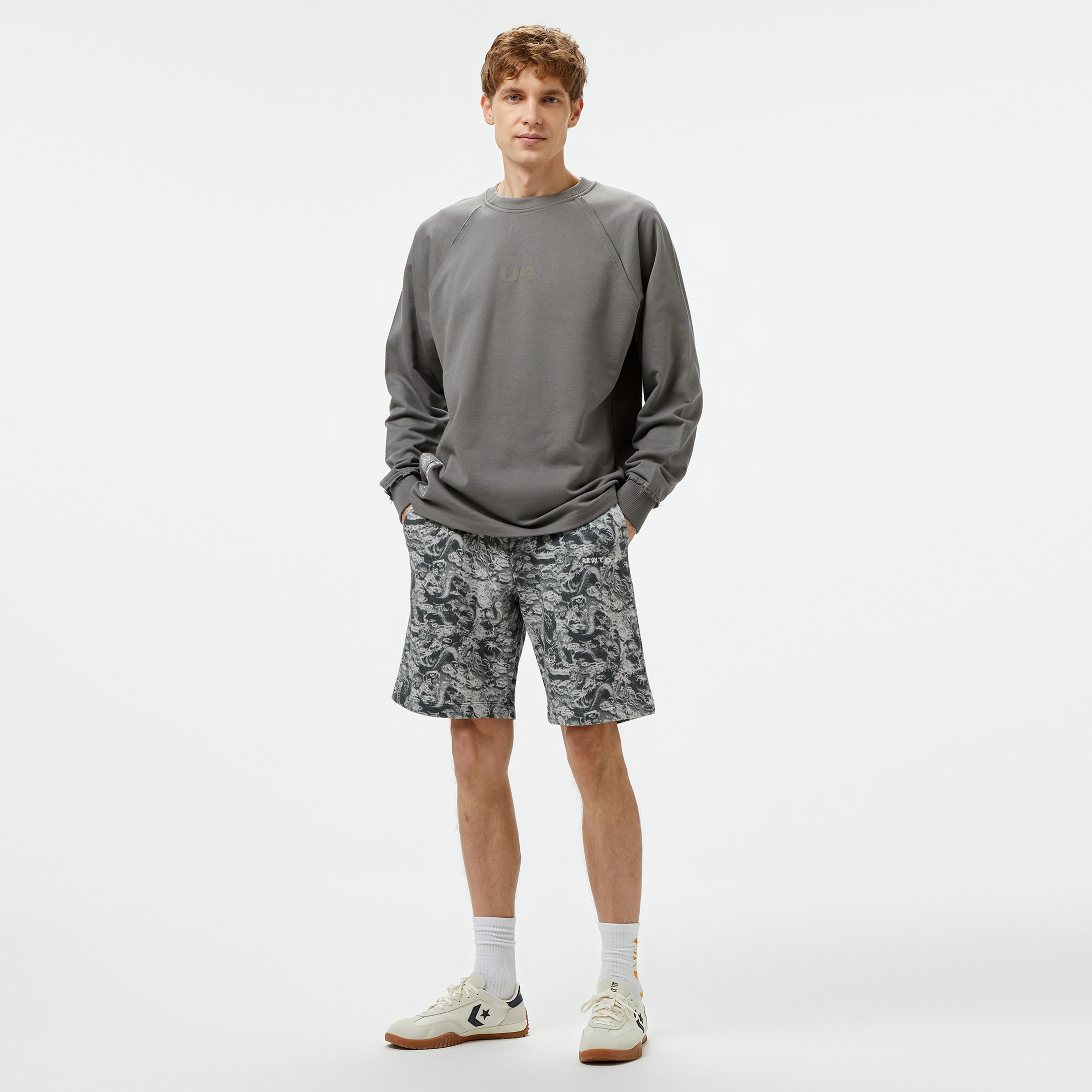 UNITED4 Erkek Gri Şort