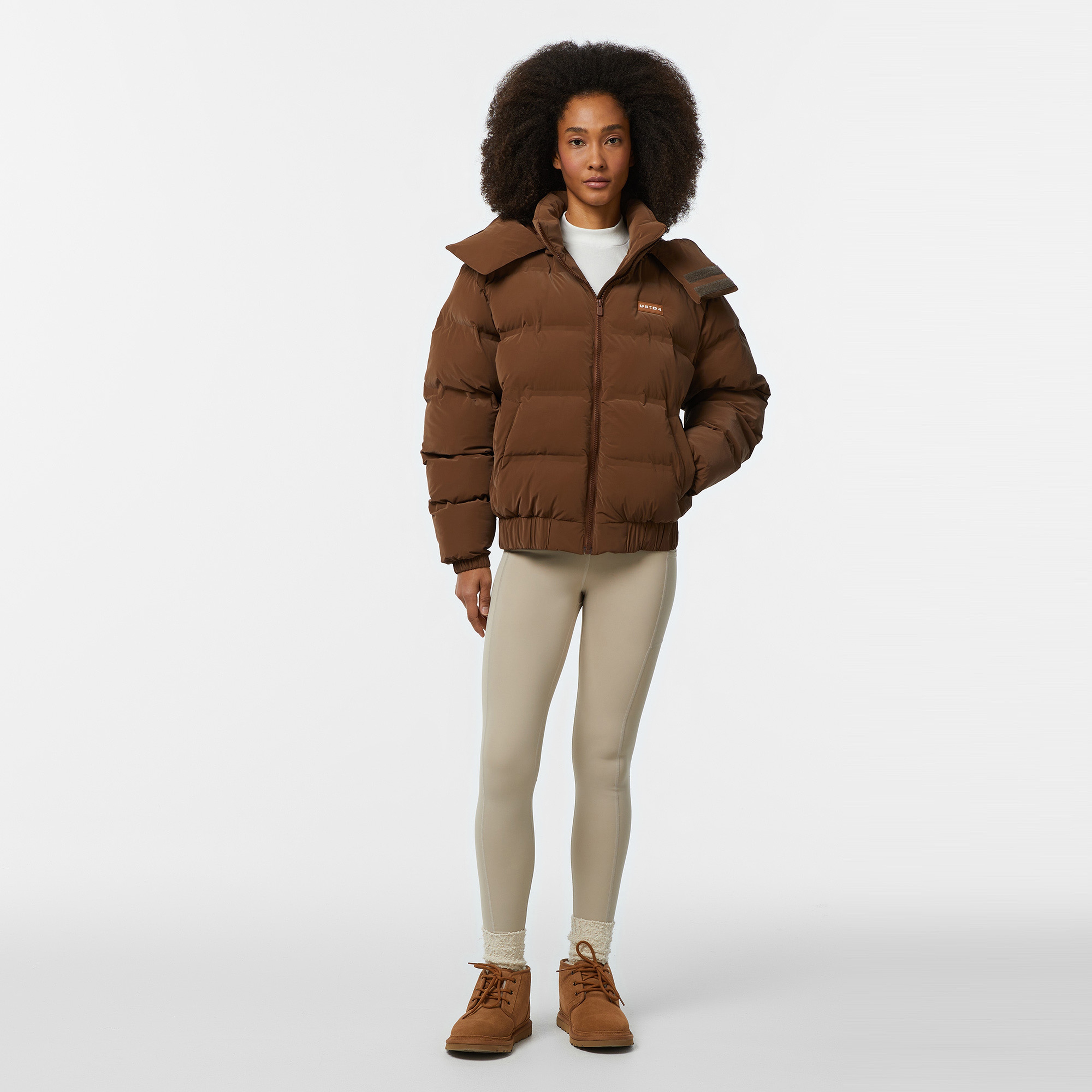 UNITED4 Kadın Kahverengi Bomber Mont