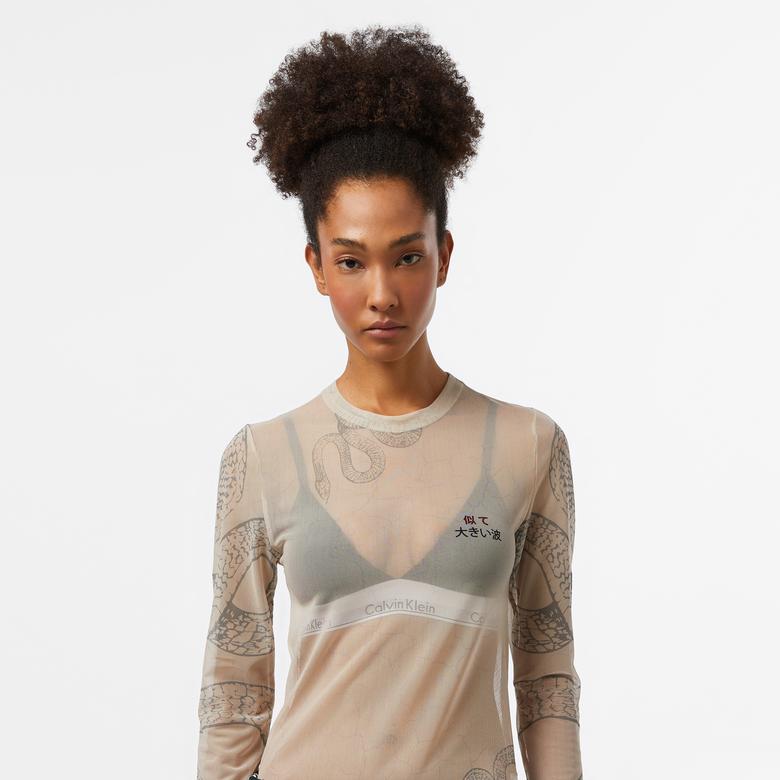 UNITED4 Kadın Krem T-Shirt