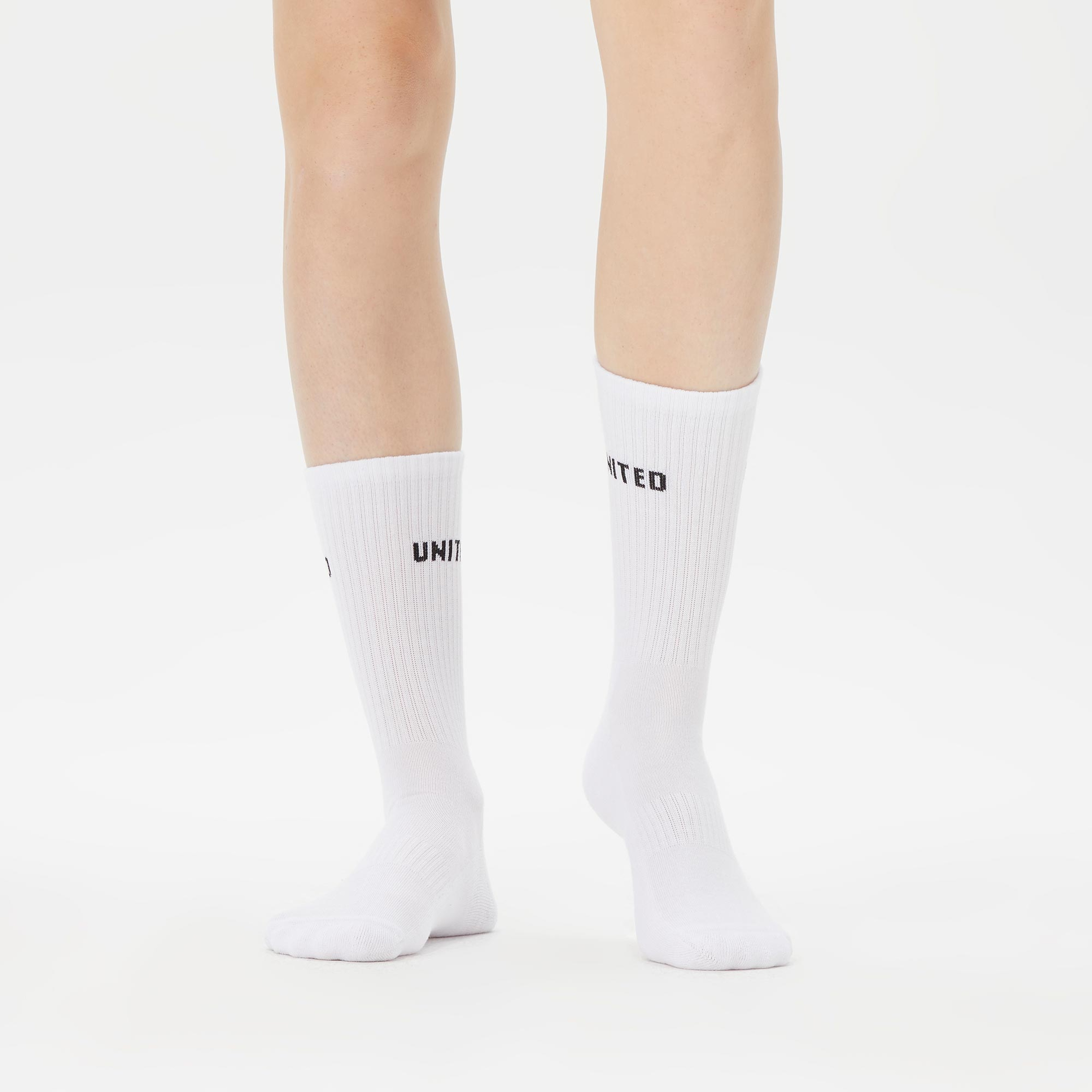 UNITED4 Unisex Beyaz/Siyah/Gri 3'lü Çorap