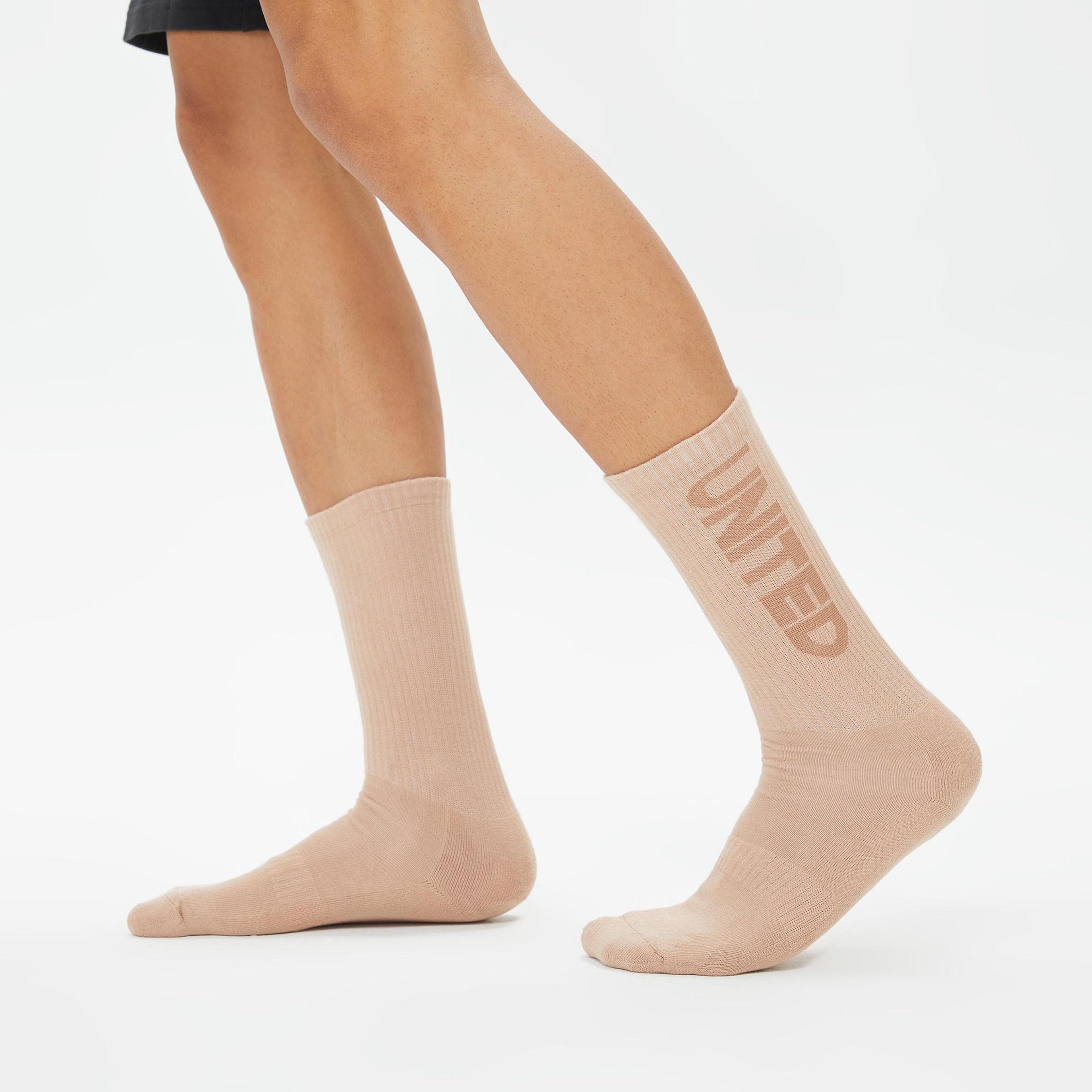 UNITED4 Unisex Gri/Krem 3'lü Çorap