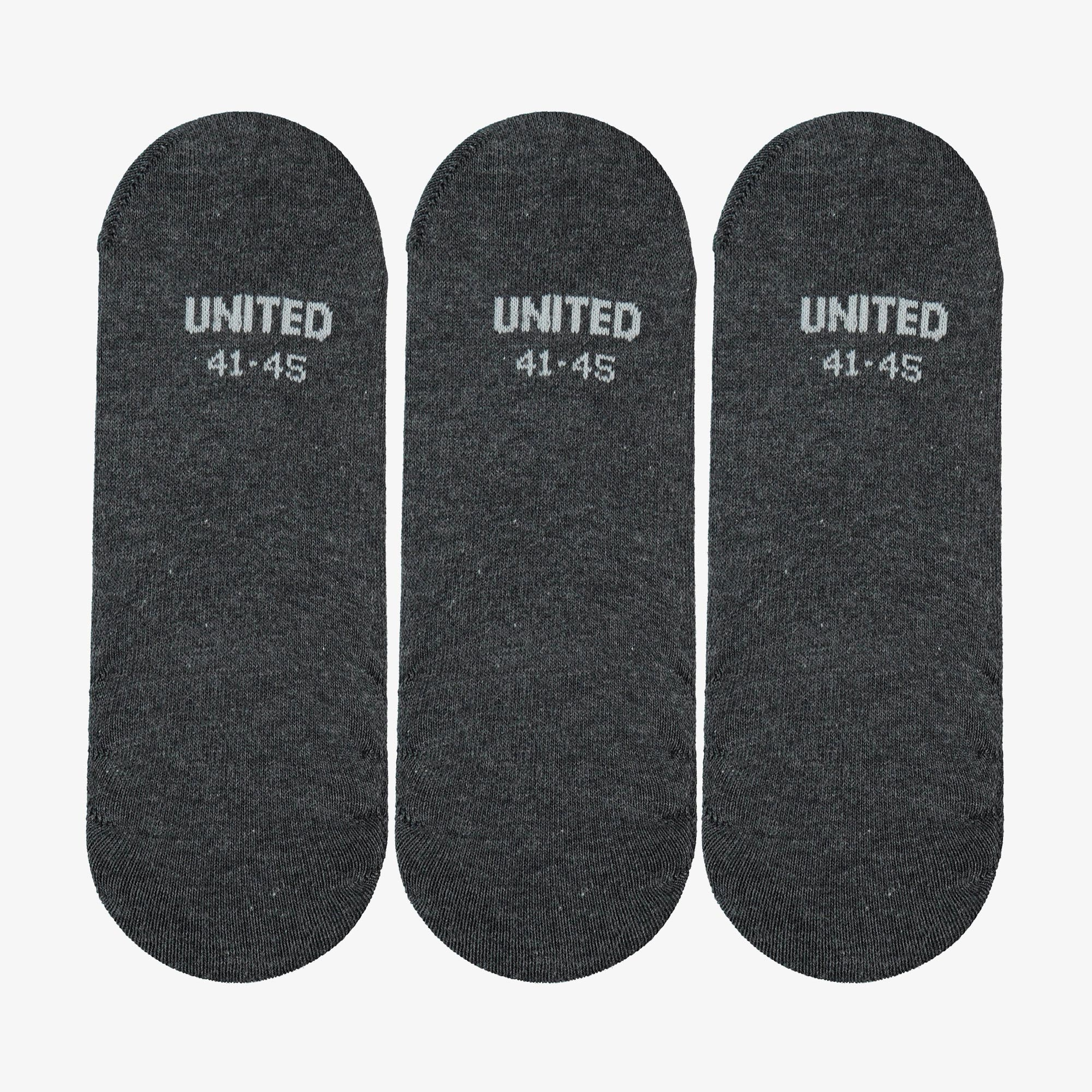 UNITED4 Erkek Gri 3'lü Çorap