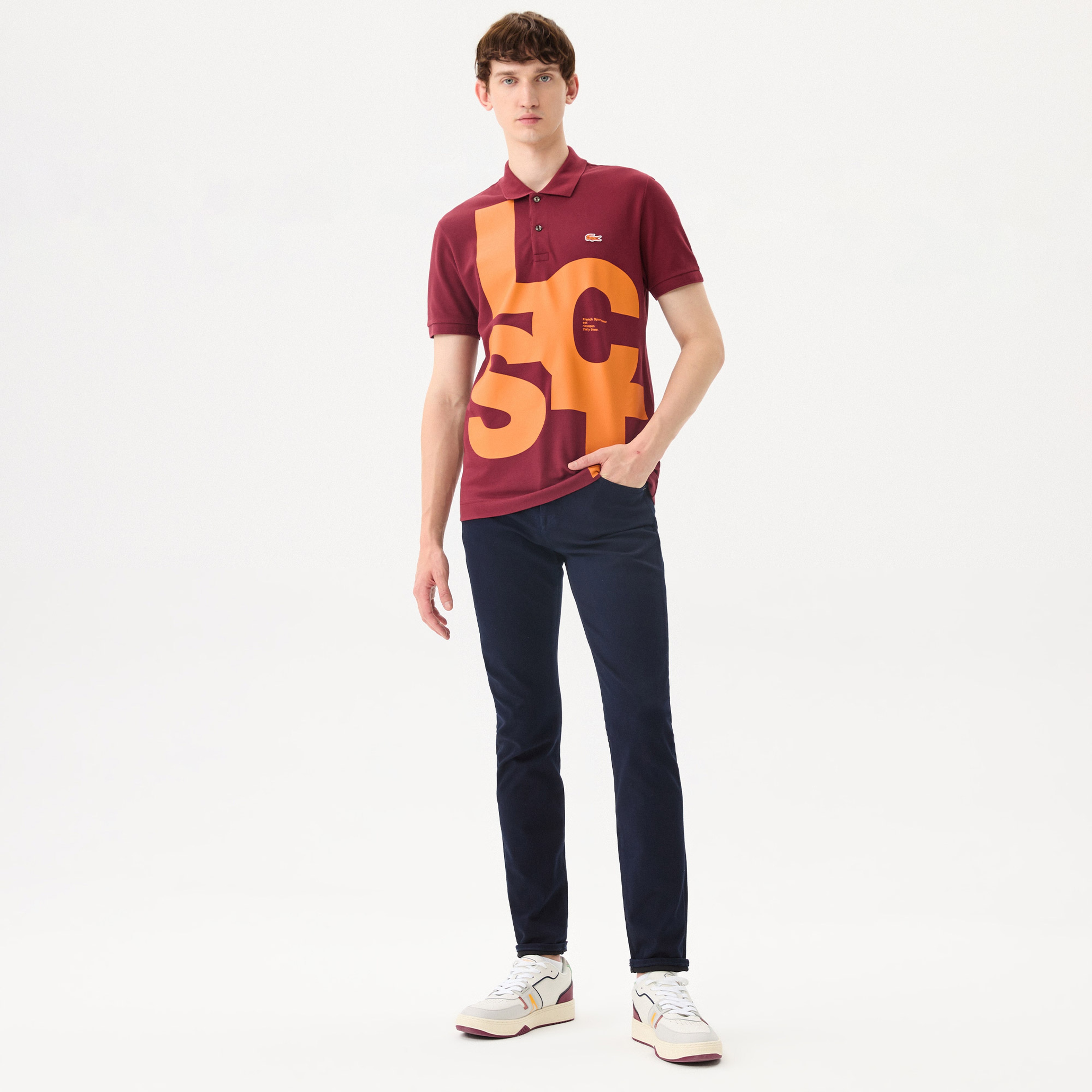 Lacoste Erkek Slim Fit Lacivert Jean Pantolon