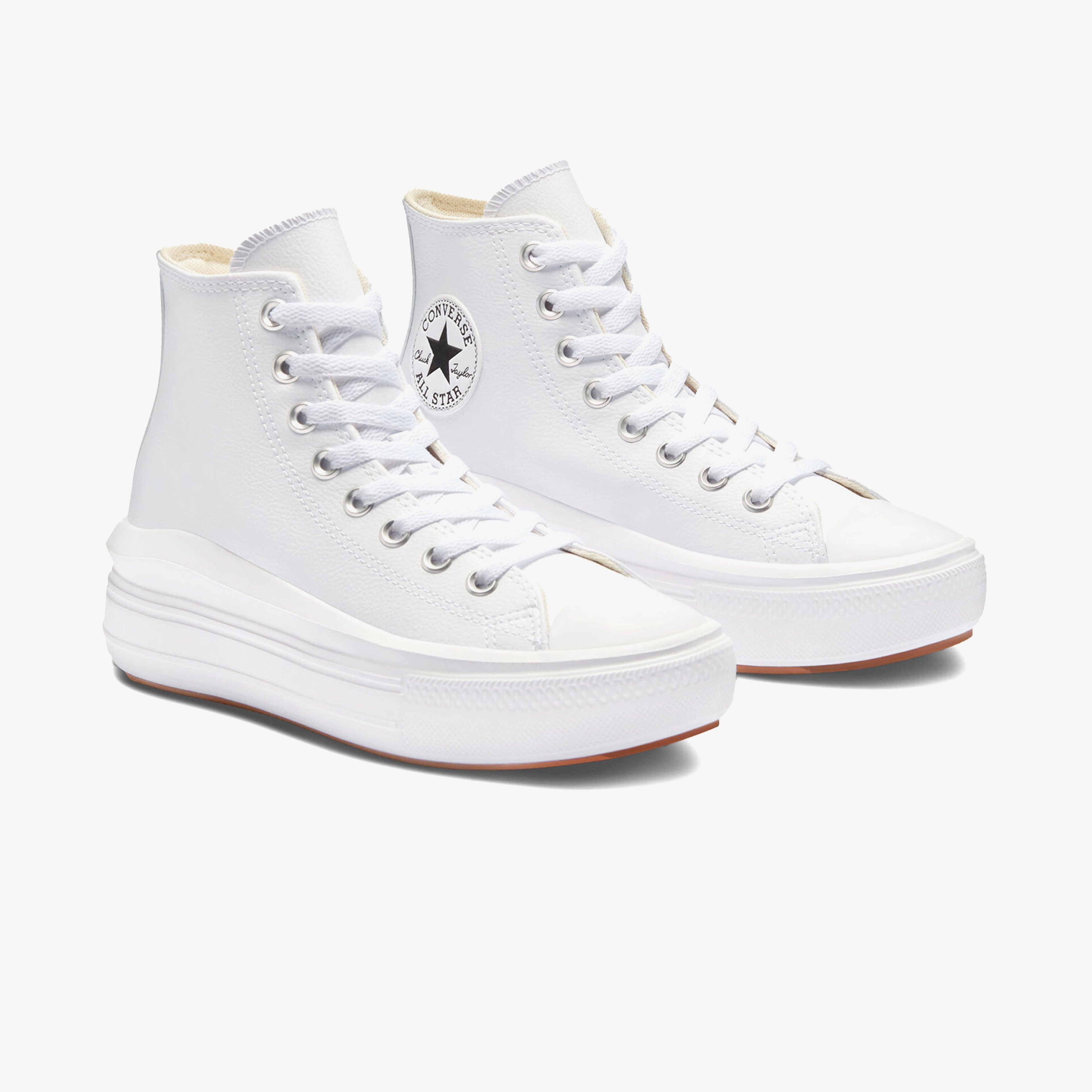Converse Chuck Taylor All Star Move Platform Foundational Leather Kadın Beyaz Sneaker