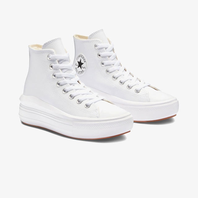 Converse Converse Chuck Taylor All Star Move Platform Foundational Leather Kadın Beyaz Sneaker | Occasion Beyaz - 3. görsel