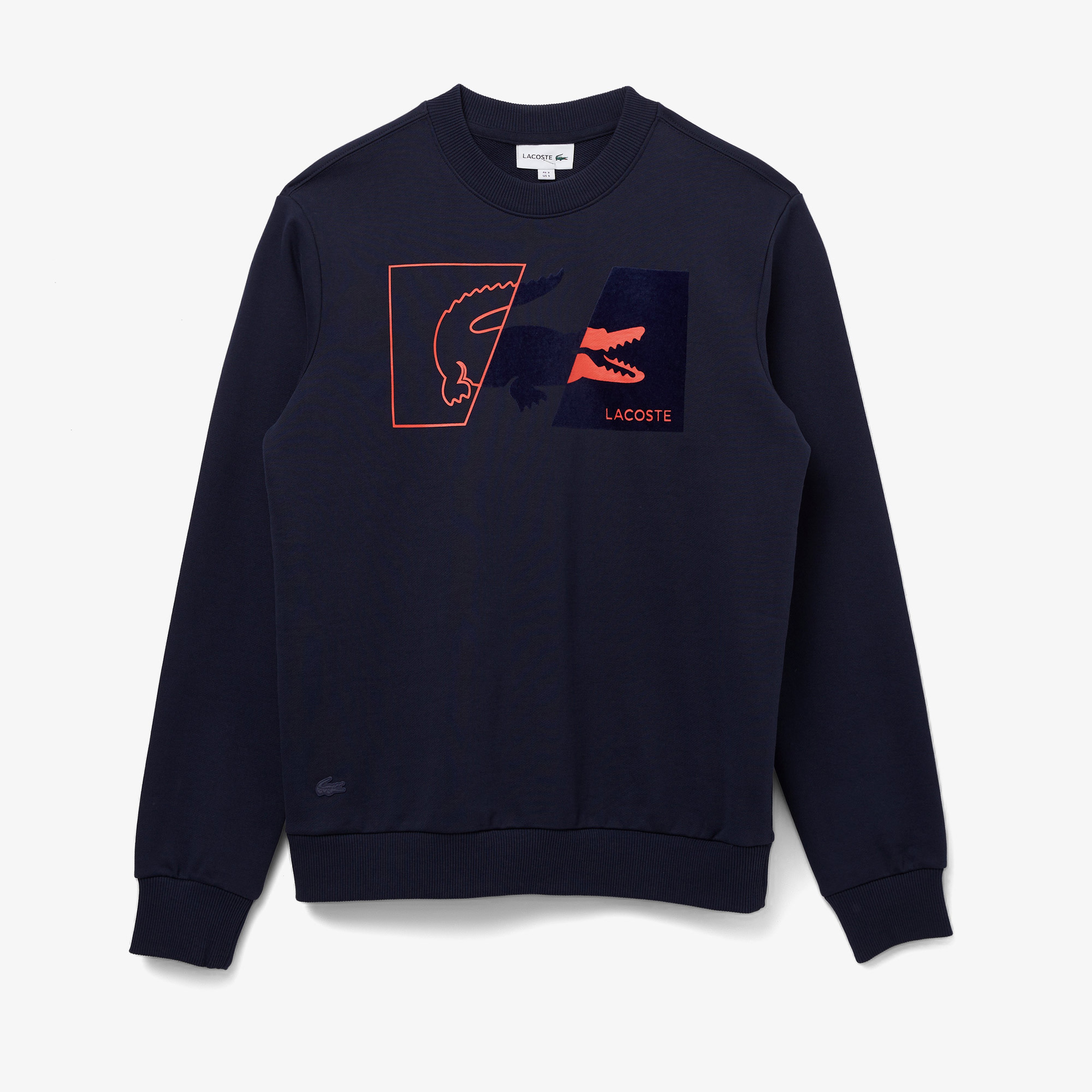 Erkek Regular Fit Bisiklet Yaka Baskılı Lacivert Sweatshirt