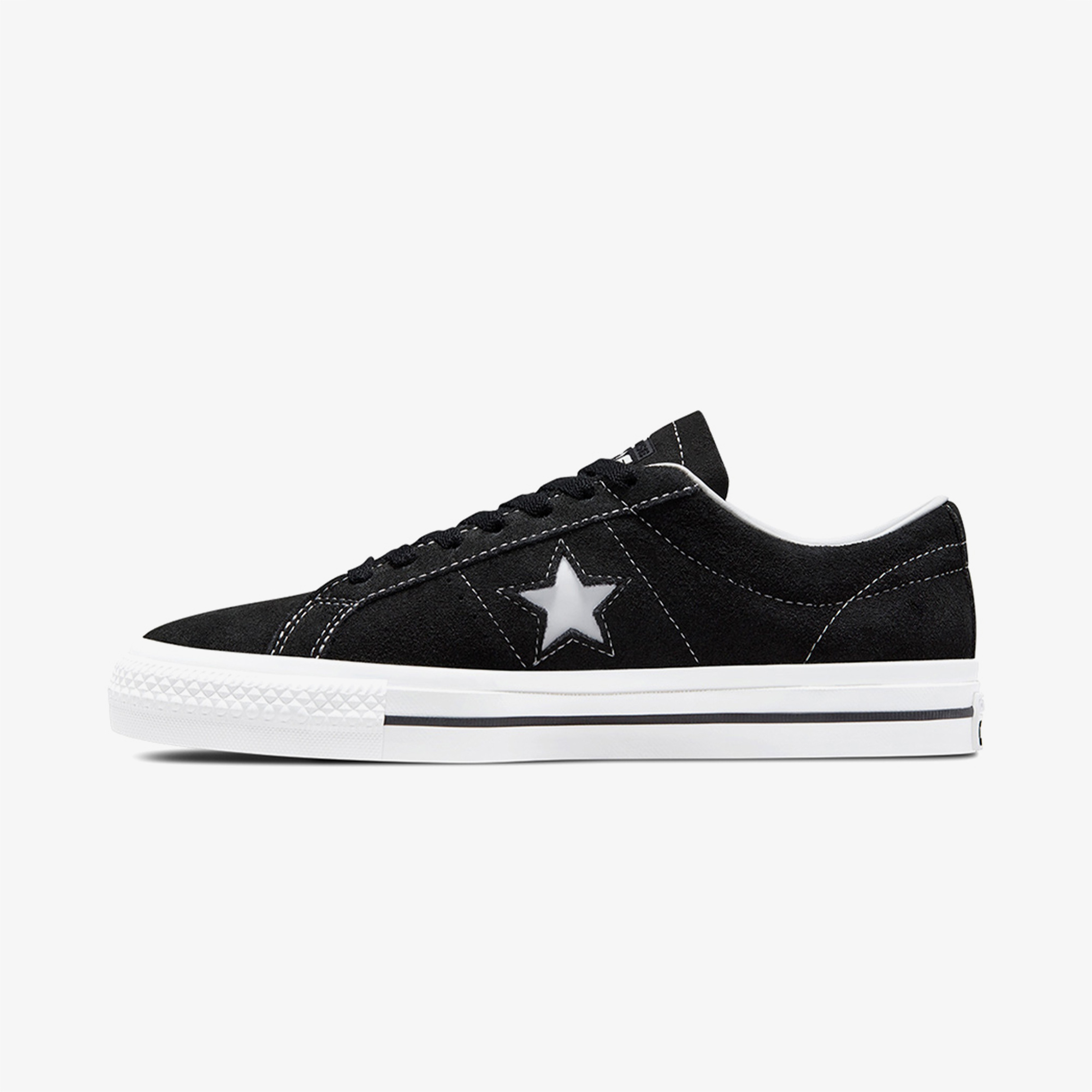 Converse One Star Pro Low Unisex Siyah Deri Sneaker