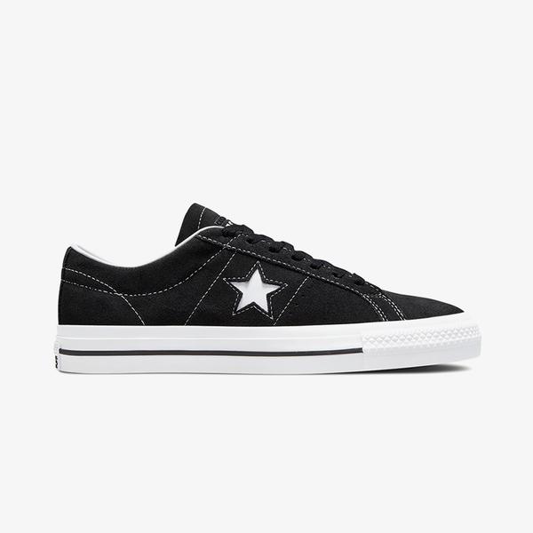 Converse One Star Pro Low Unisex Siyah Deri Sneaker