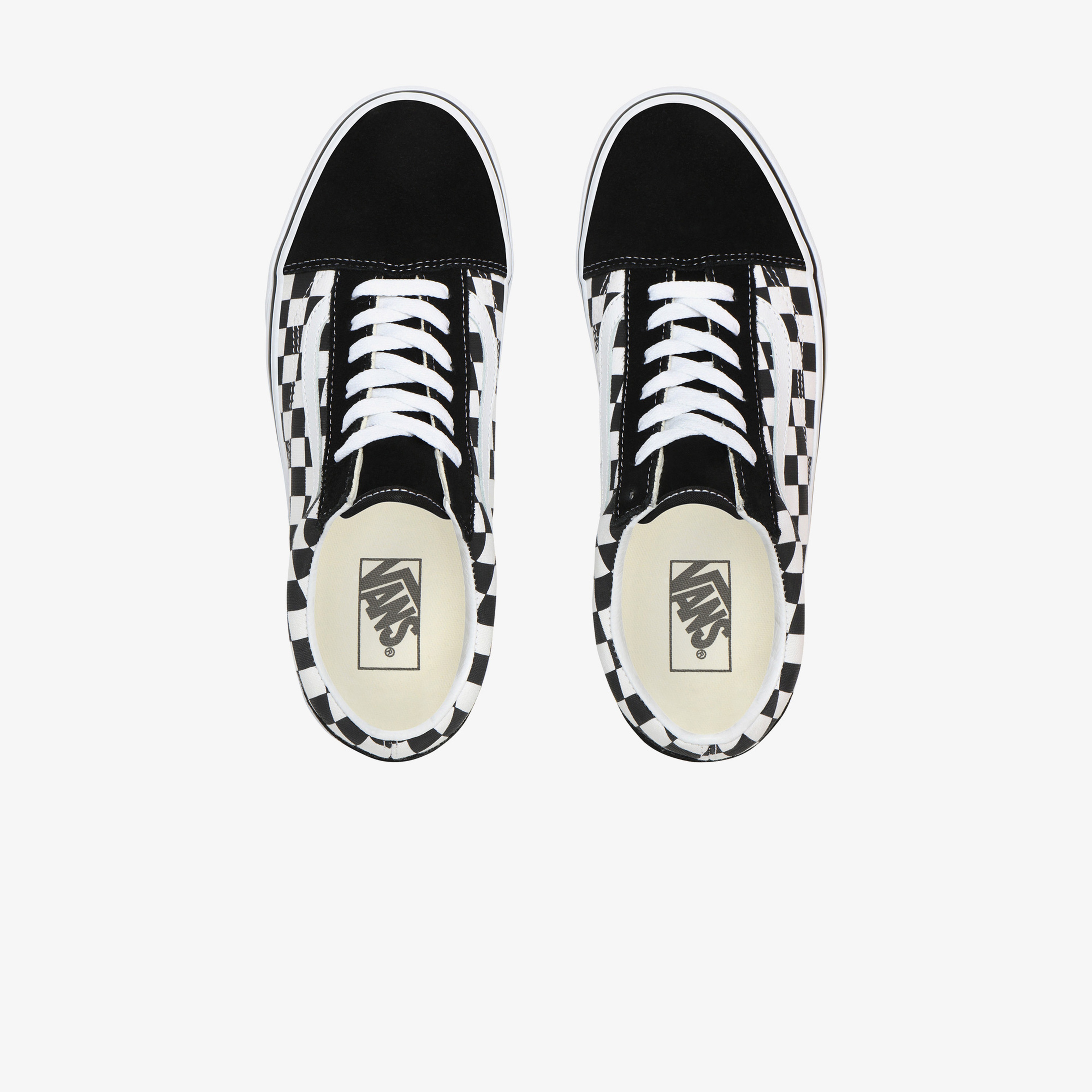 Vans Old Skool Platform Checkerboard Kadın Platform Siyah Sneaker