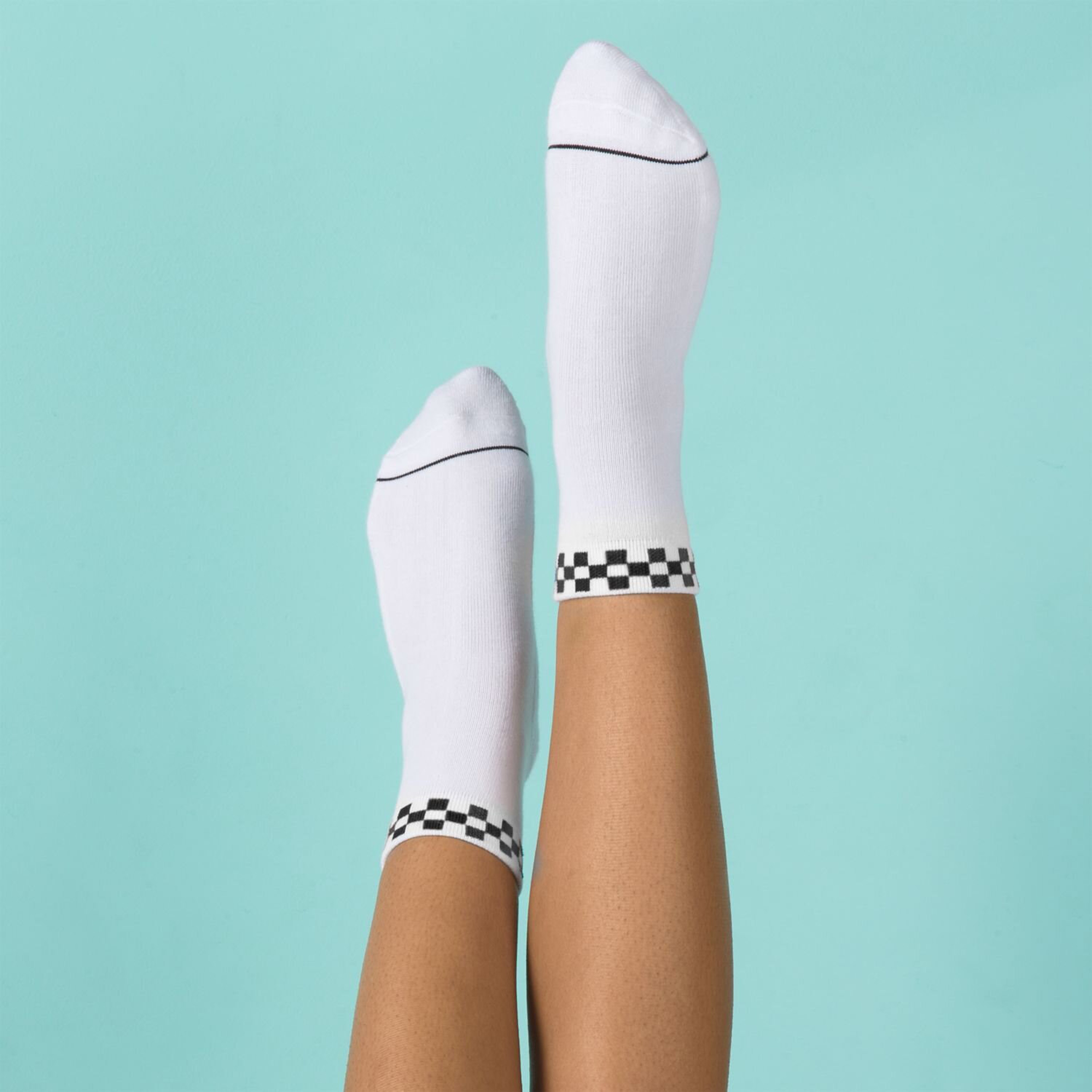 Vans Peek-A-Check Crew Kadın Beyaz Çorap