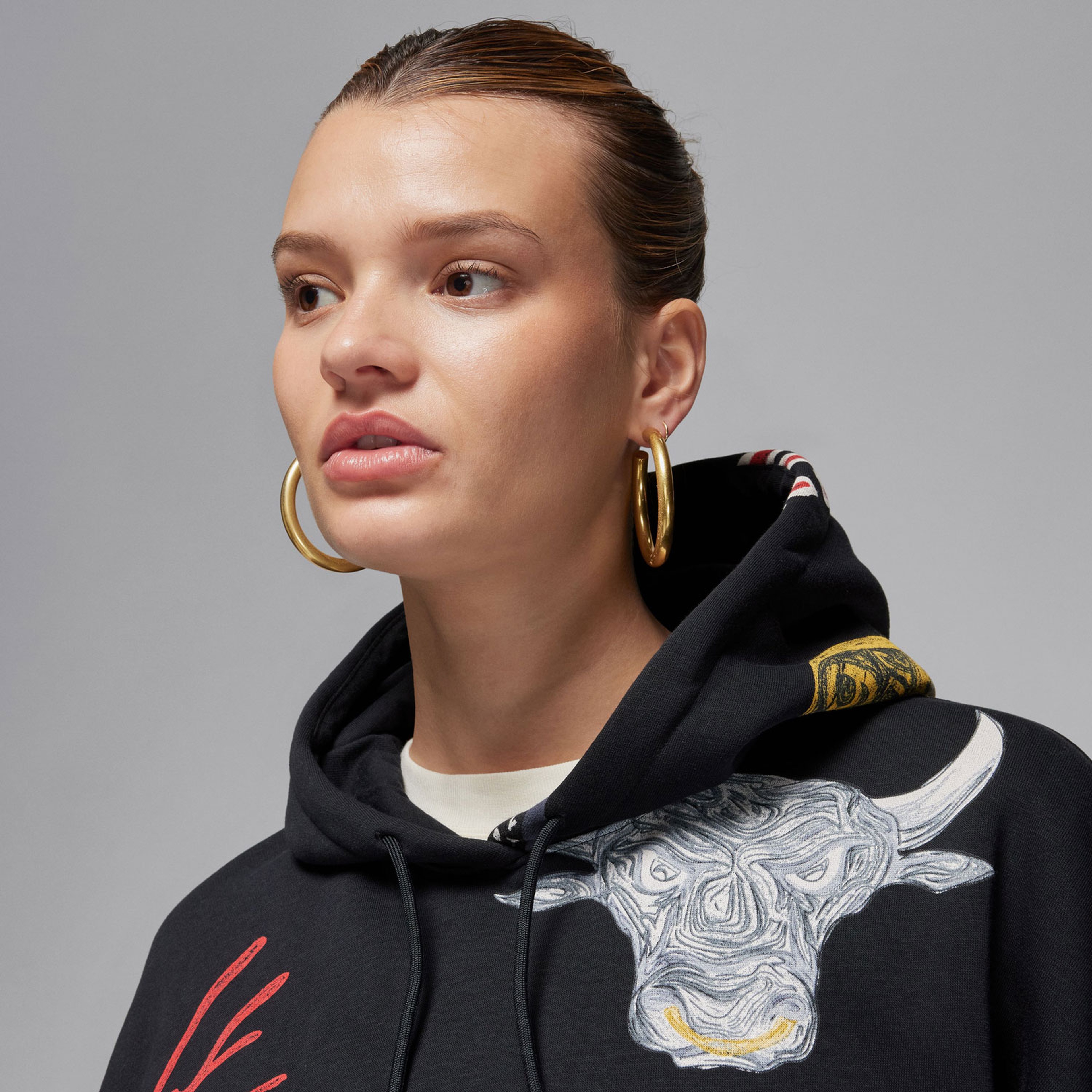 Nike Long Sleeve Top Kadın Siyah Hoodie