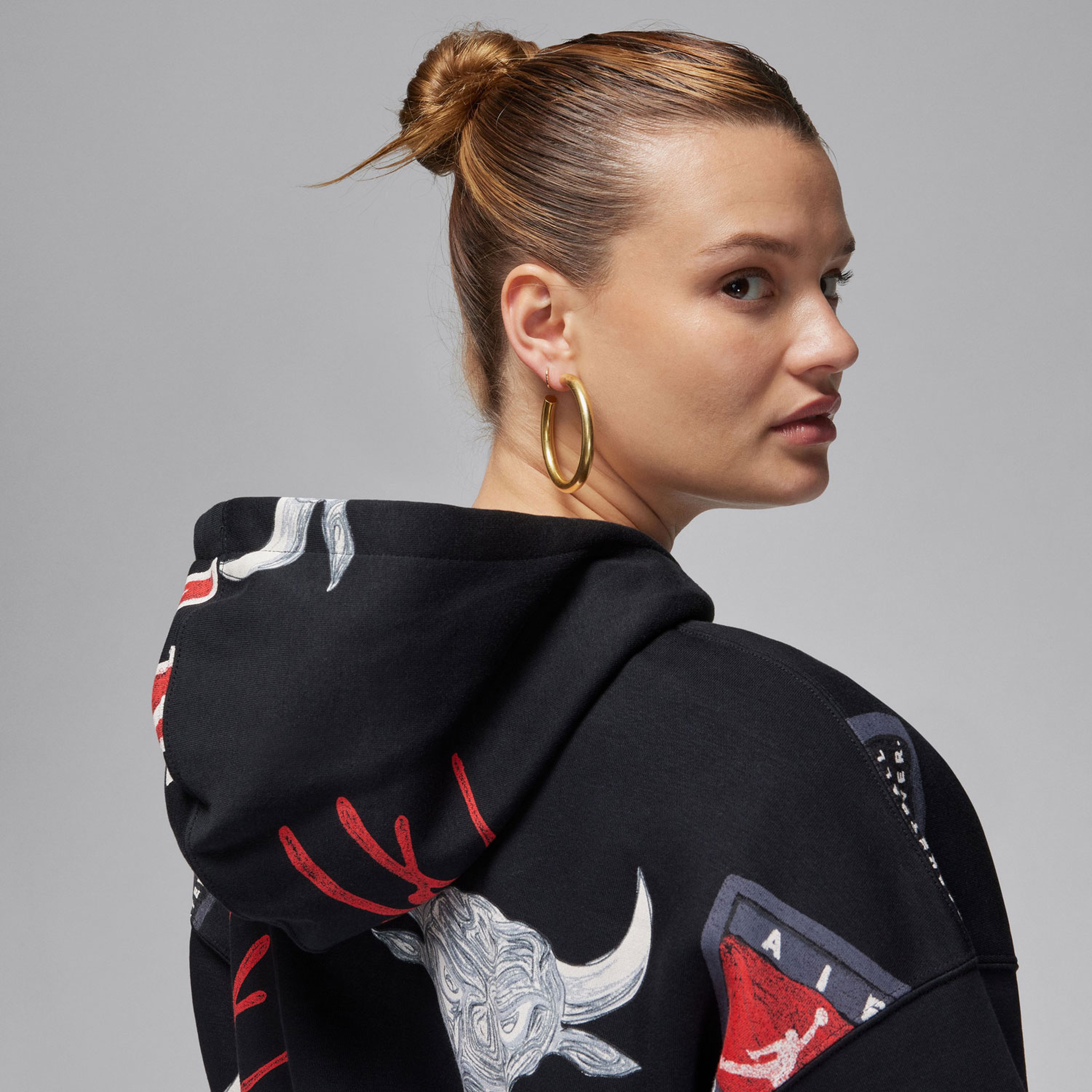 Nike Long Sleeve Top Kadın Siyah Hoodie