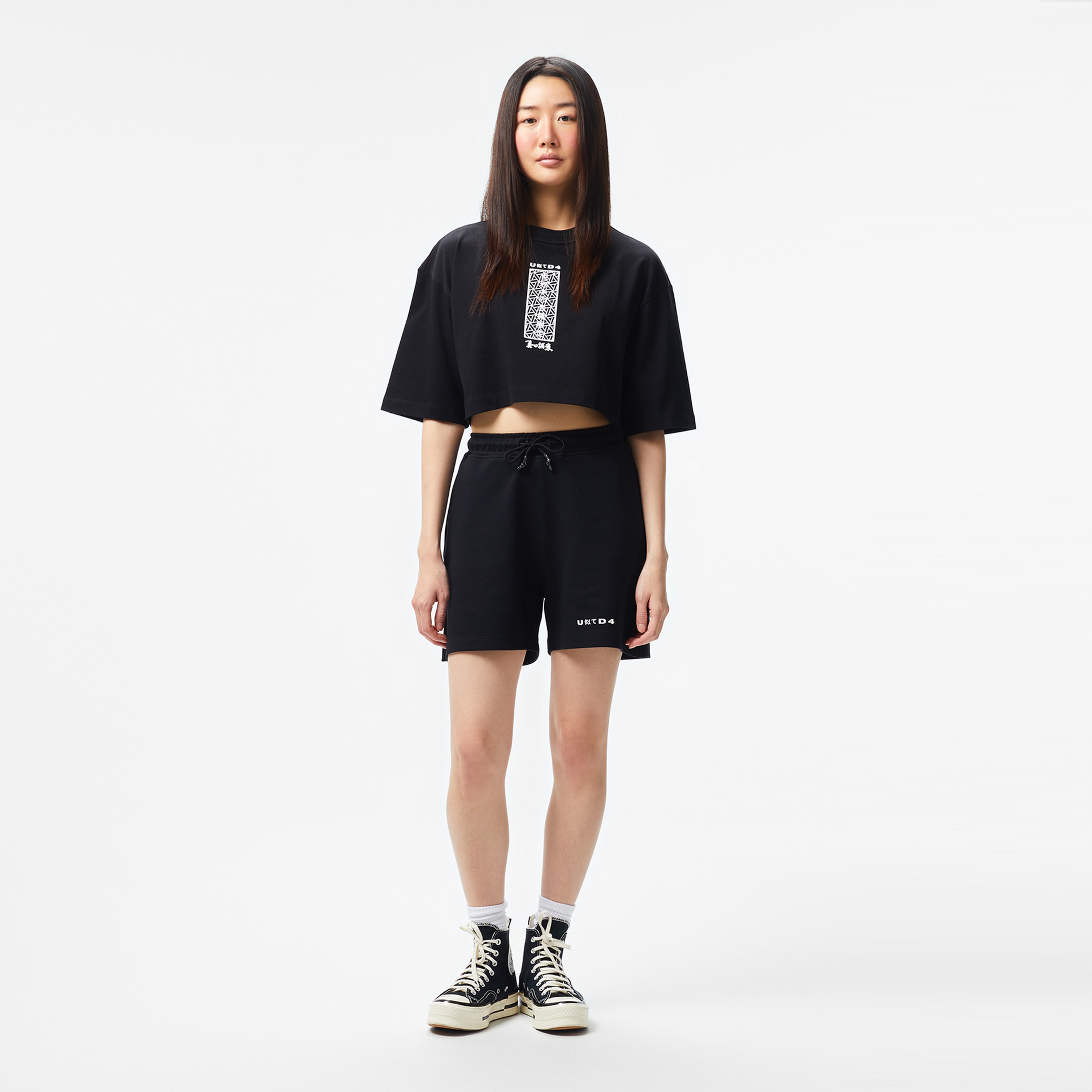 UNITED4 Kadın Siyah T-Shirt