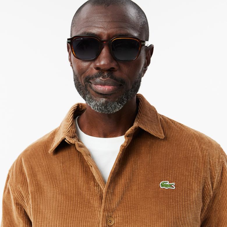 Erkek Relaxed Fit Kadife Kahverengi Dış Gömlek