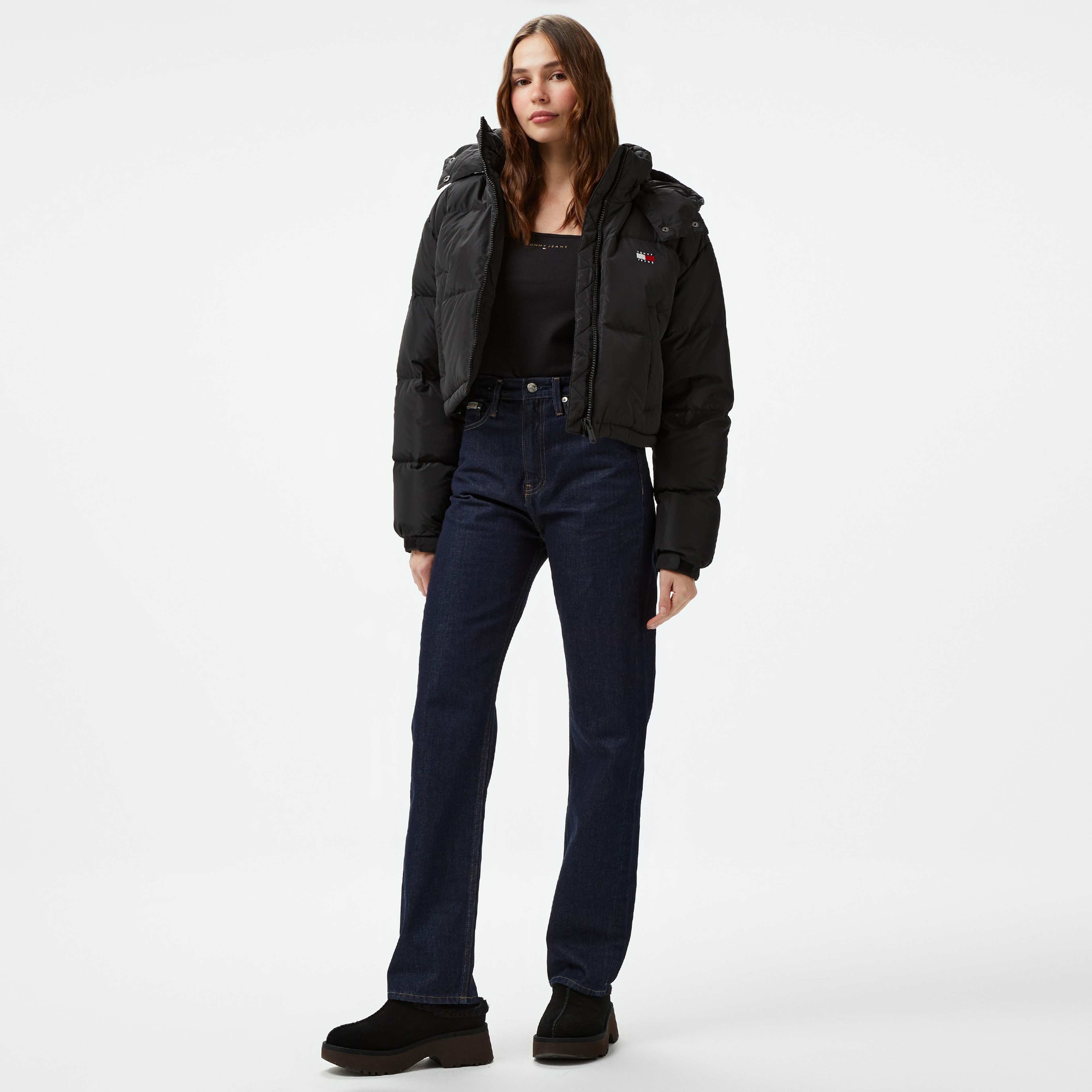 Tommy Jeans Crp Alaska Kadın Siyah Ceket