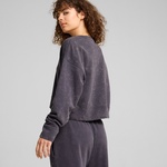 Puma Dare To Relaxed Washed Crew Kadın Gri Sweatshirt