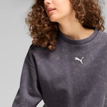 Puma Dare To Relaxed Washed Crew Kadın Gri Sweatshirt