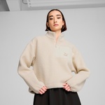 Puma Classics Winterized Half-Zip Kadın Krem Polar Sweatshirt