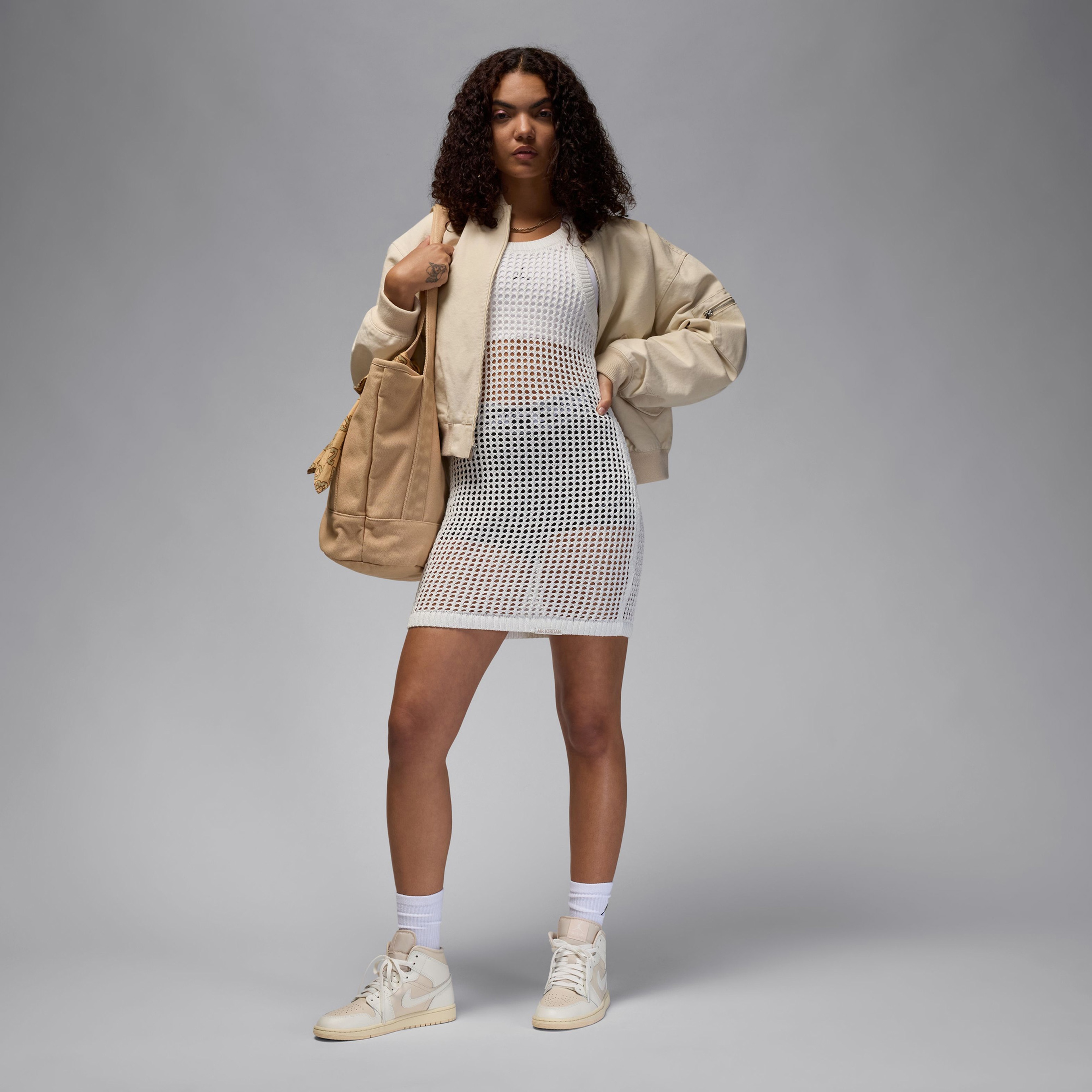 Jordan Air Jordan 1 Mid Kadın Kahverengi Sneaker