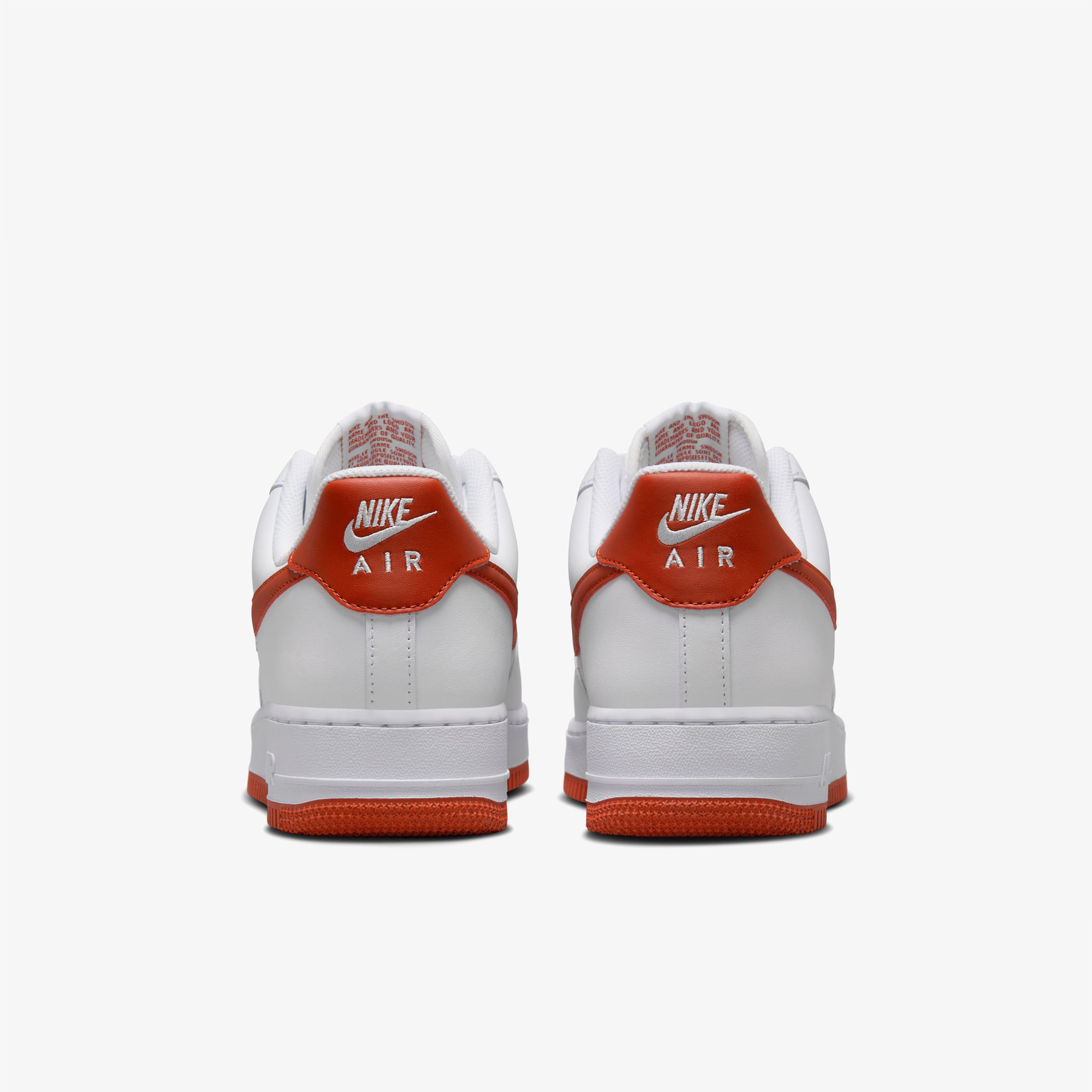 Nike Air Force 1 '07 Erkek Turuncu Beyaz Sneaker