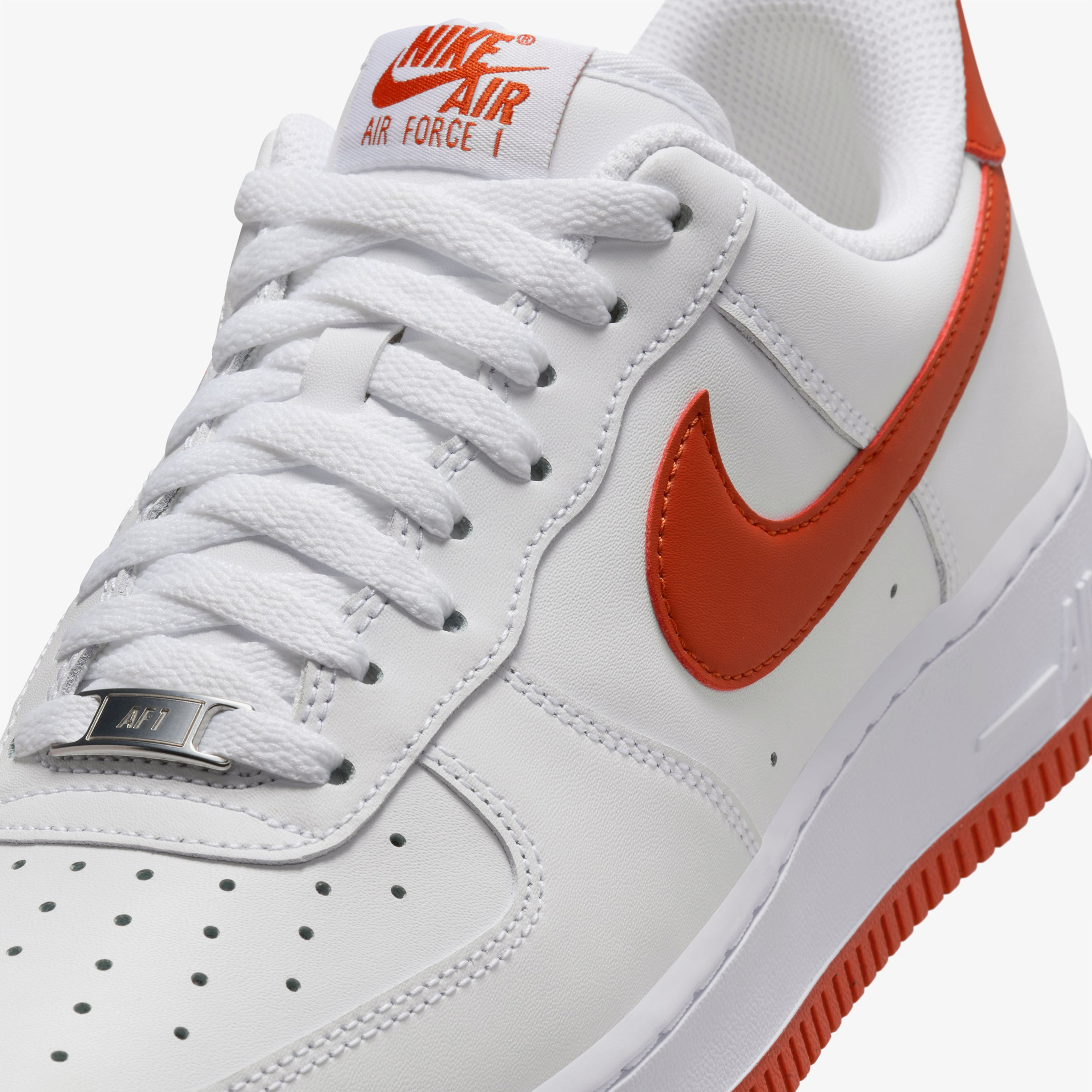 Nike Air Force 1 '07 Erkek Turuncu Beyaz Sneaker