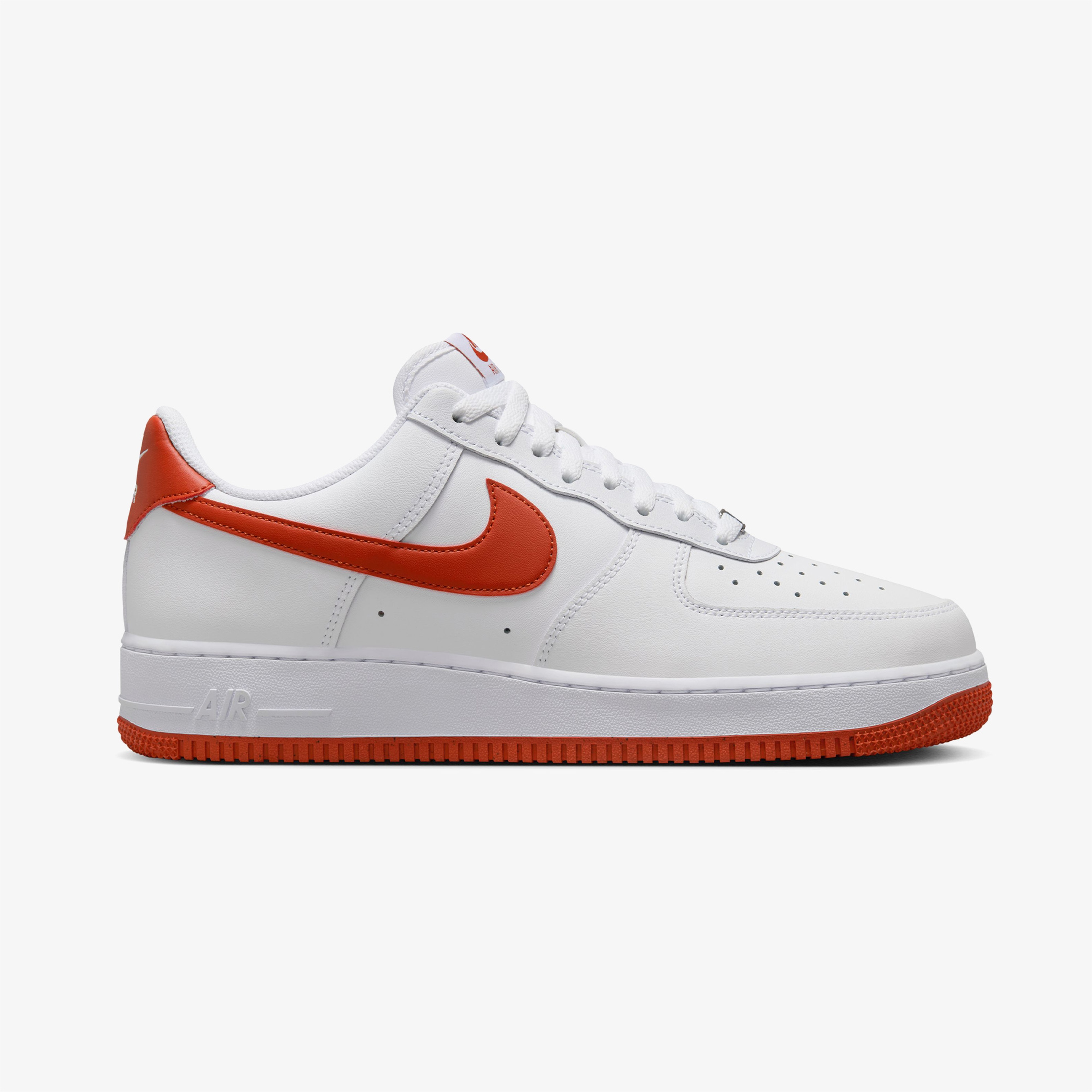 Nike Air Force 1 '07 Erkek Turuncu Beyaz Sneaker