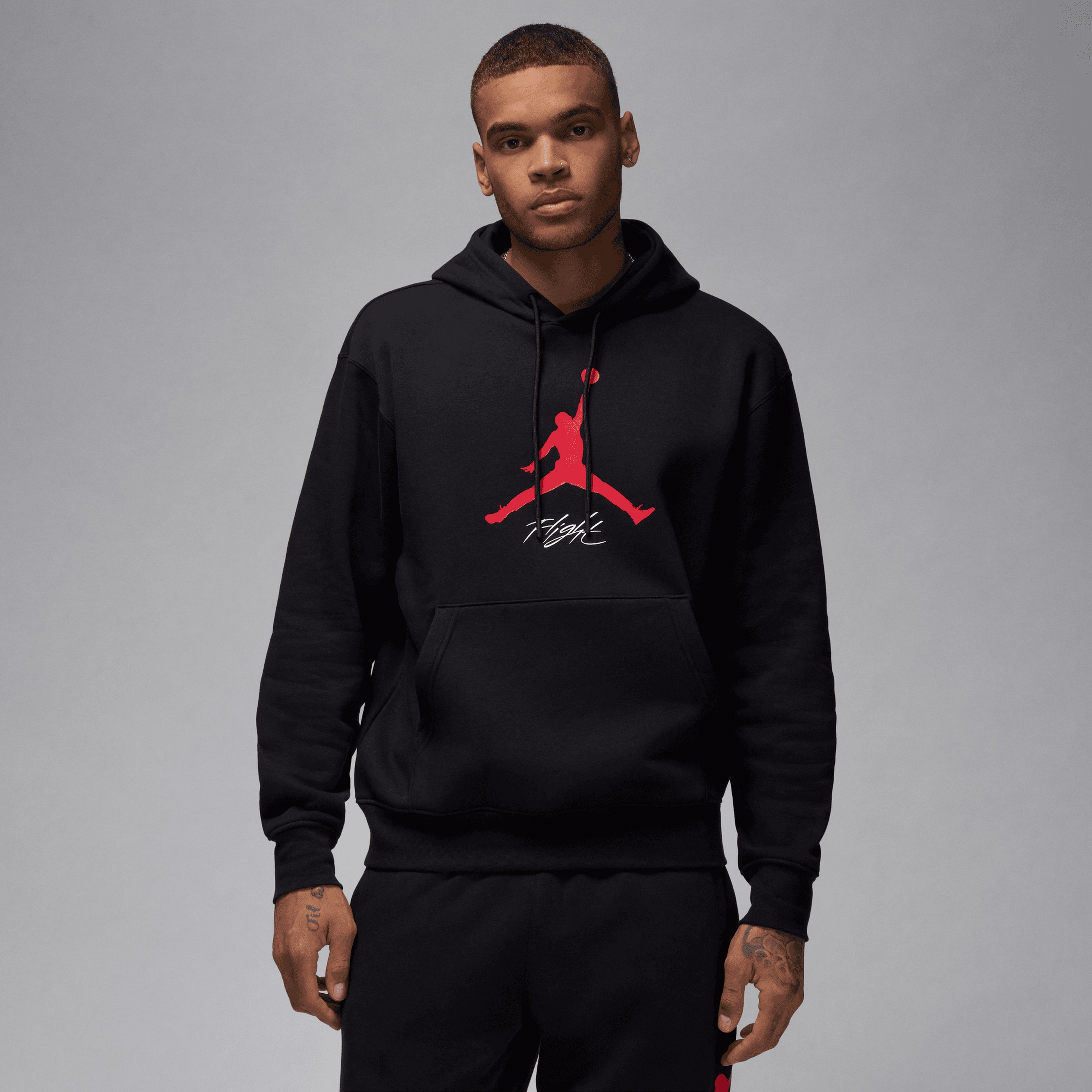 Jordan Essential Fleece Baseline Erkek Siyah Hoodie