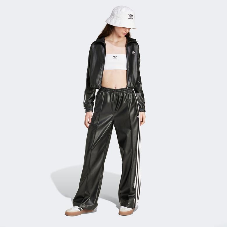 adidas Firebird Pleather Tt Kadın Siyah Eşofman Üstü
