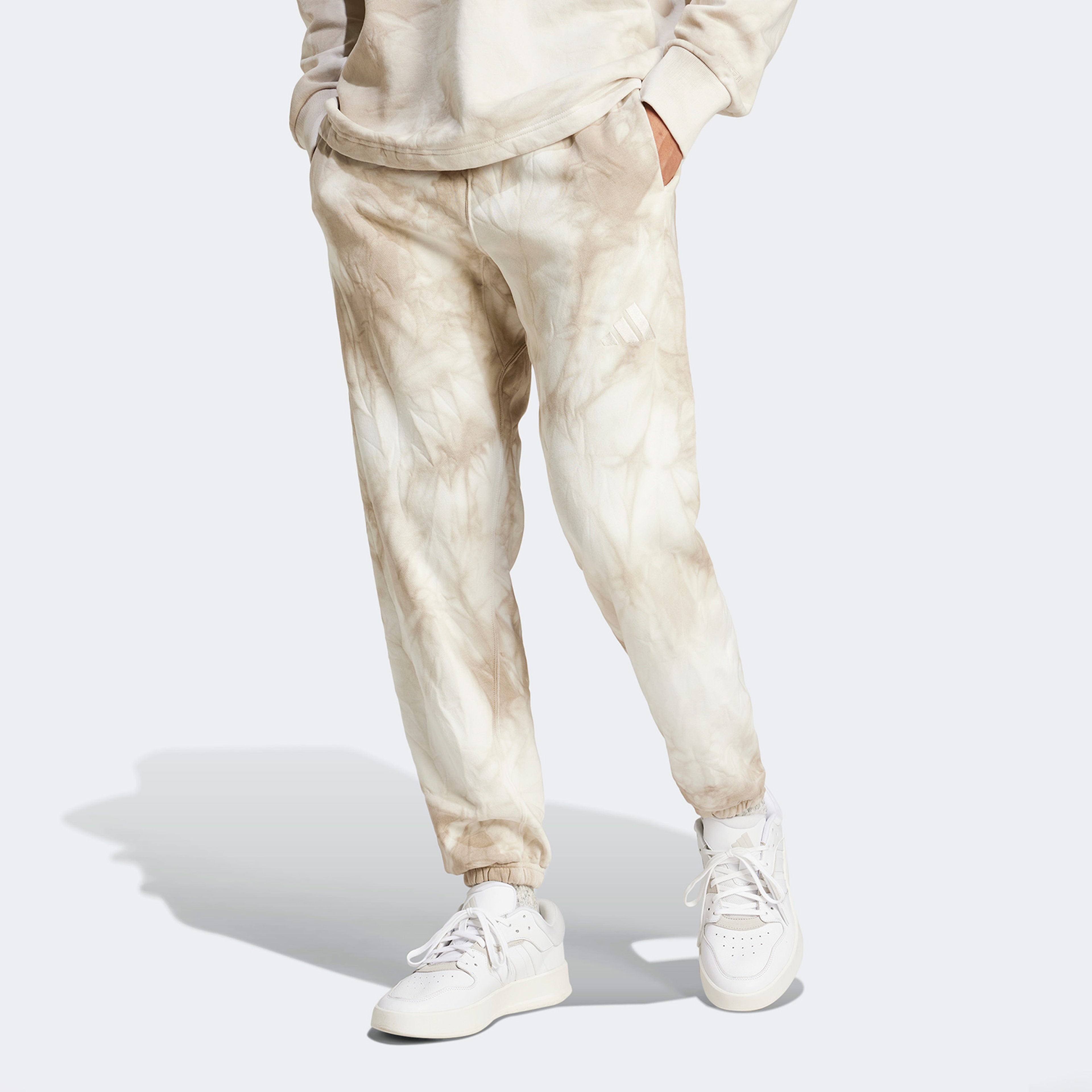 adidas All SZN Fleece Wash Erkek Bej Eşofman Altı