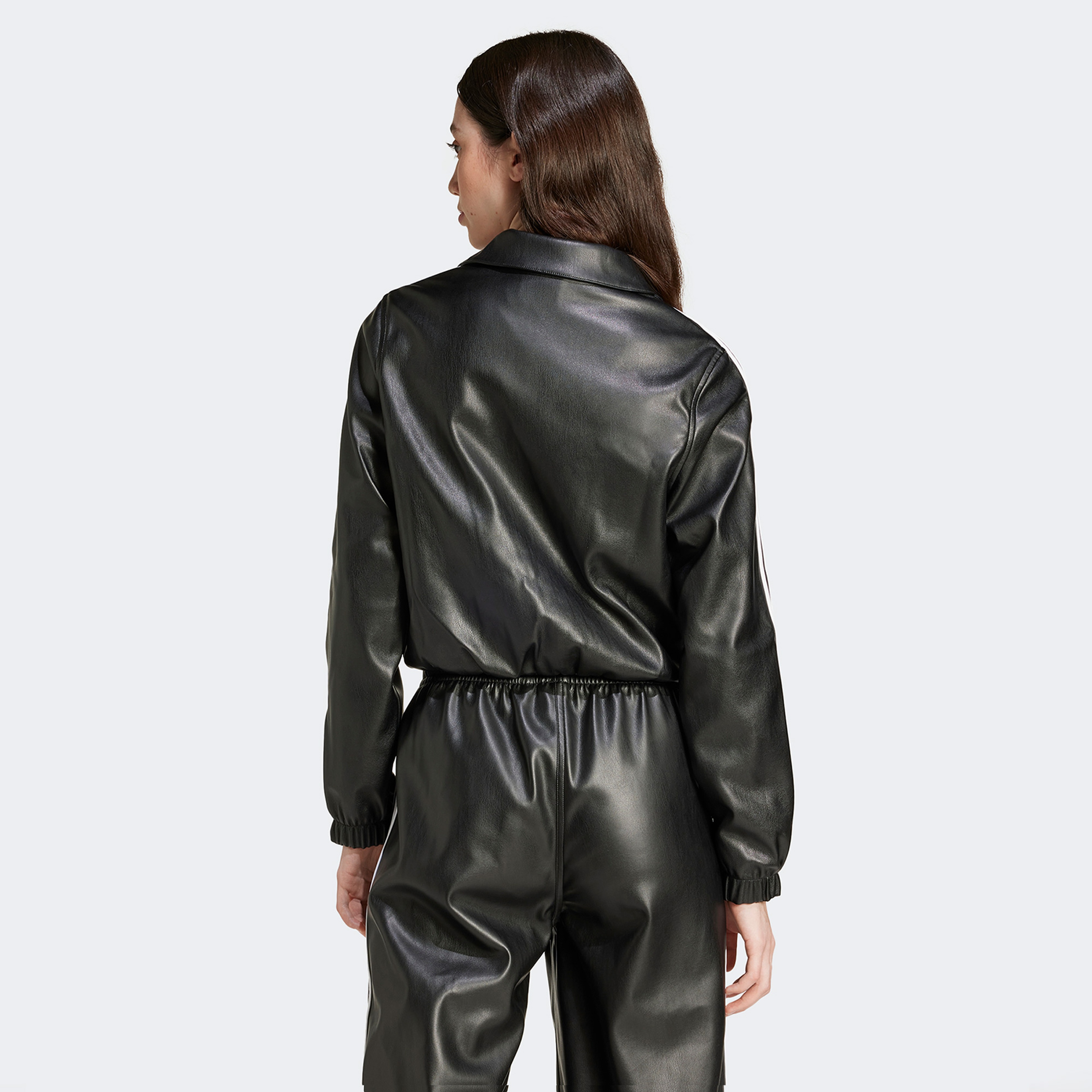 adidas Firebird Pleather Tt Kadın Siyah Eşofman Üstü