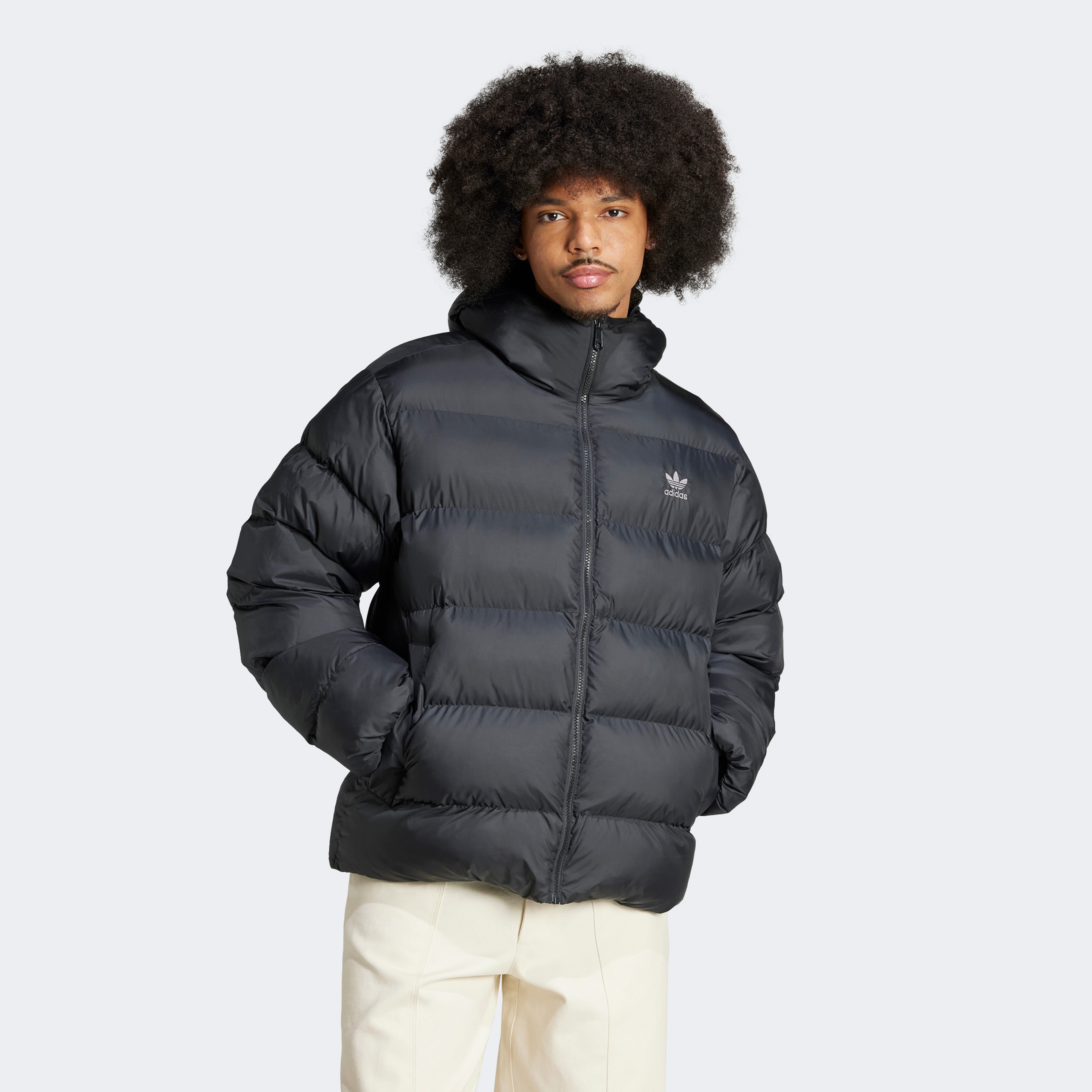 adidas Originals Tonal Hooded Puffer Dolgulu Erkek Siyah Mont