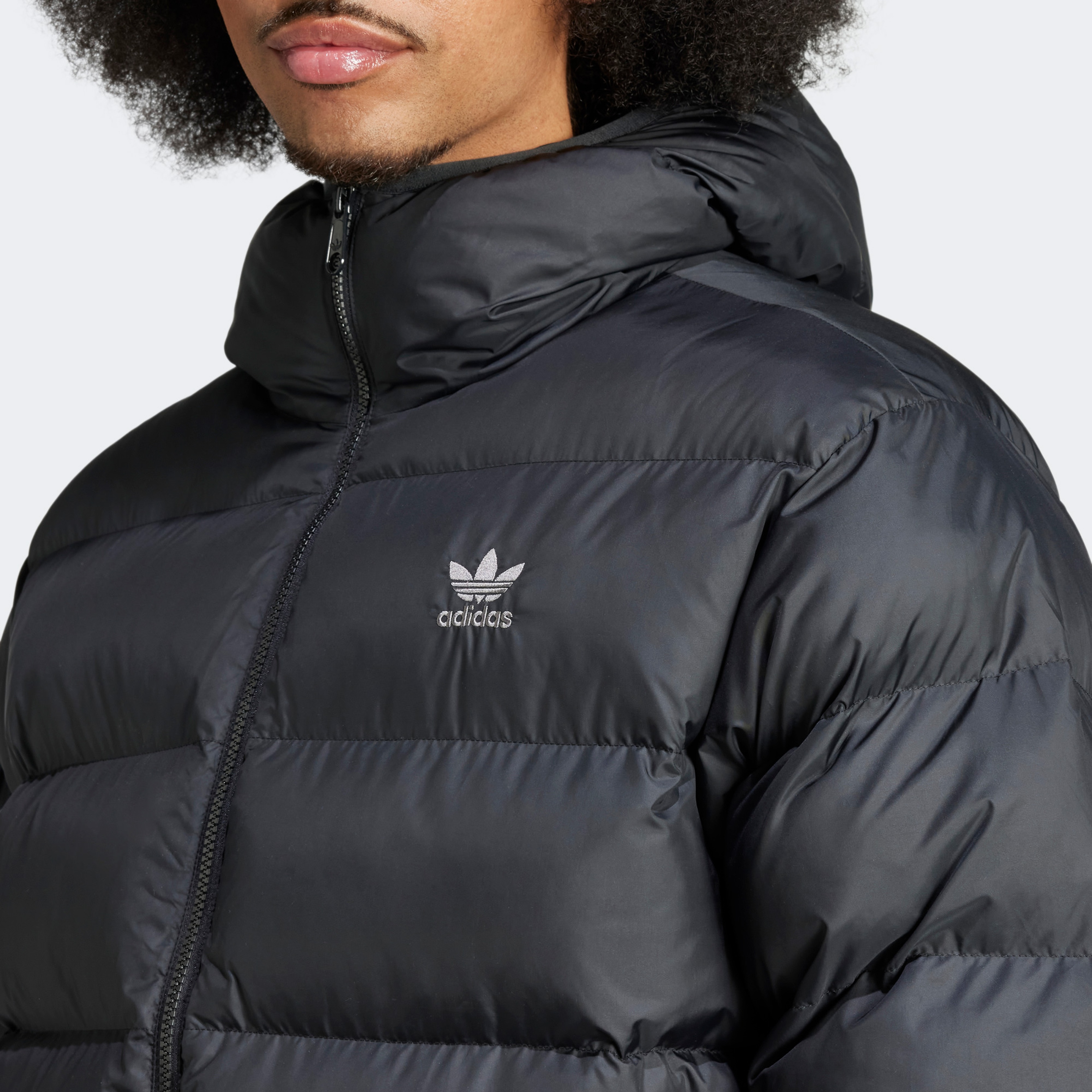 adidas Originals Tonal Hooded Puffer Dolgulu Erkek Siyah Mont