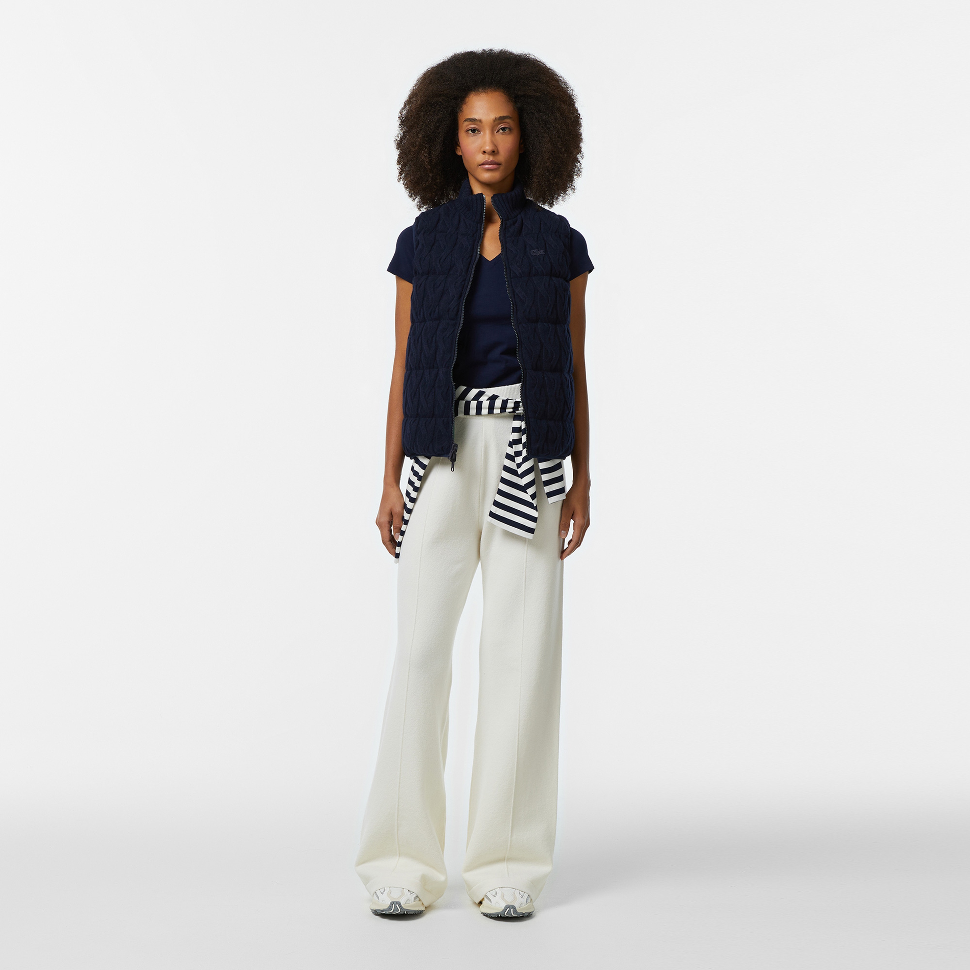 Kadın Kapitone Regular Fit Dik Yaka Çift Taraflı Lacivert Yelek