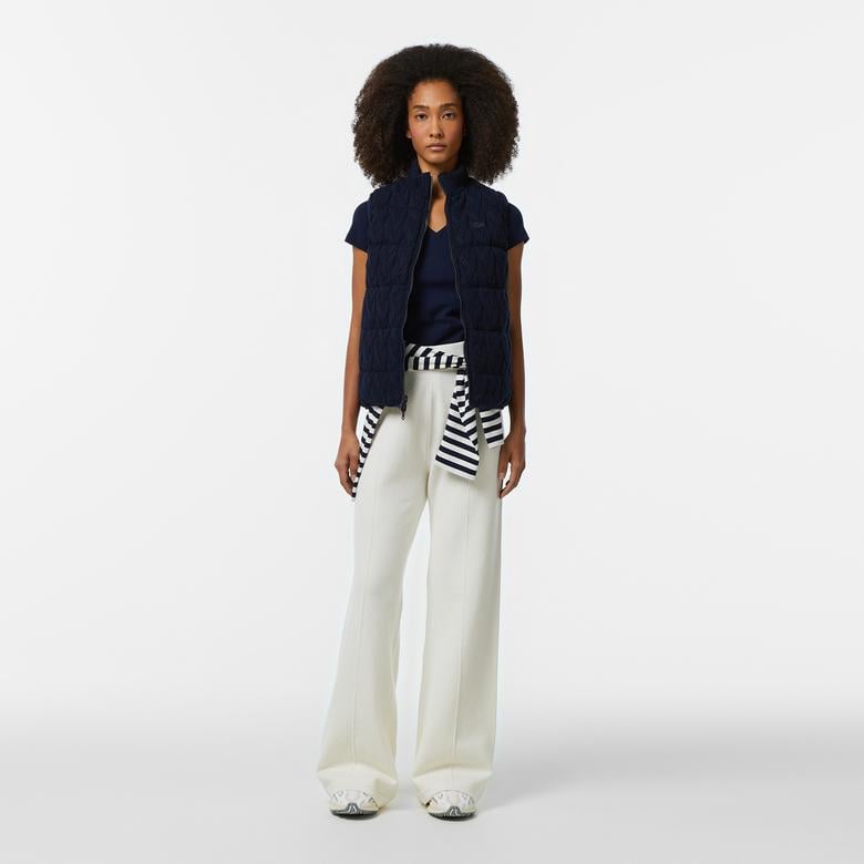 Kadın Kapitone Regular Fit Dik Yaka Çift Taraflı Lacivert Yelek