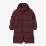 Kadın Oversize Fit Kapüşonlu Bordo Mont